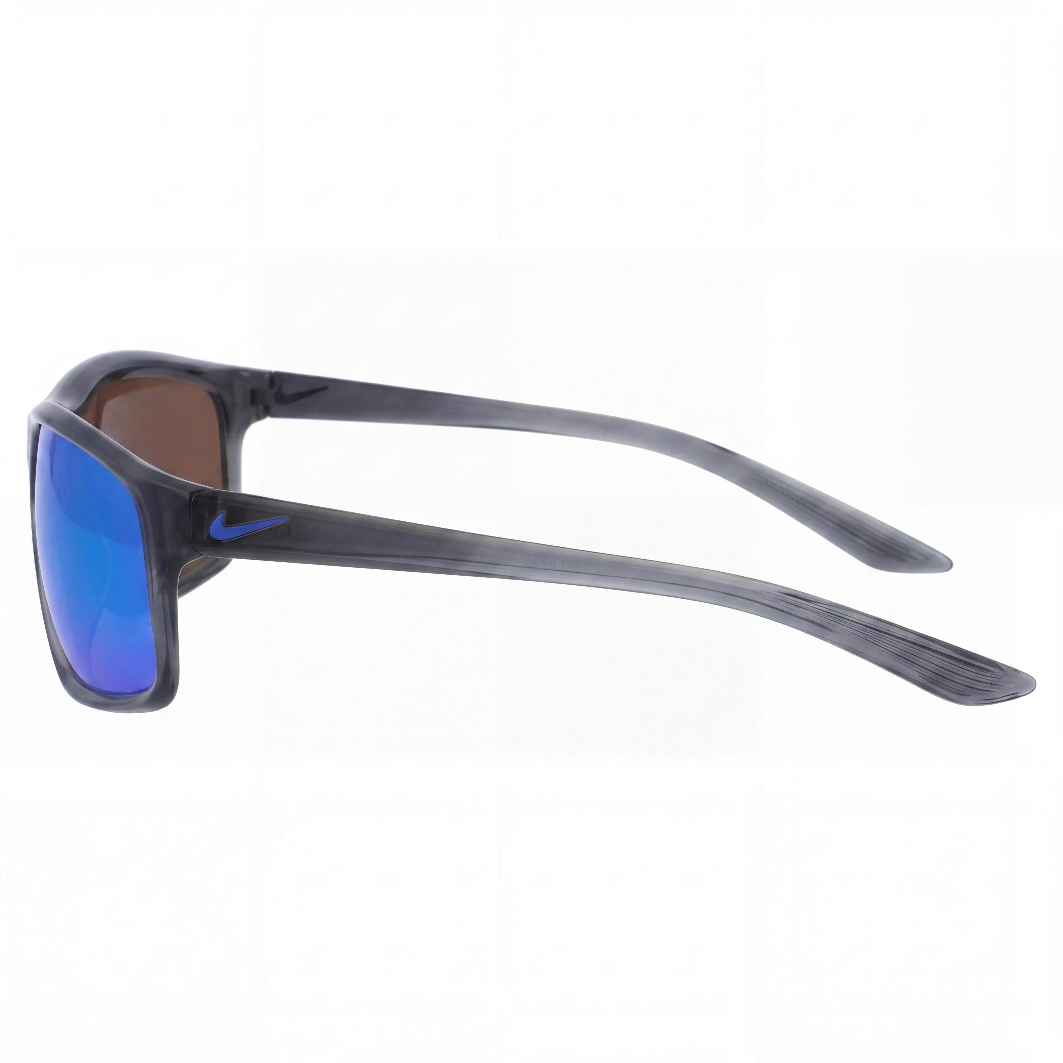 Nike Adrenaline Unisex Dark Grey Blue Mirror Acetate Frame Sunglasses with Polycarbonate Lenses, UV Protected (66-15-135), Photo 3