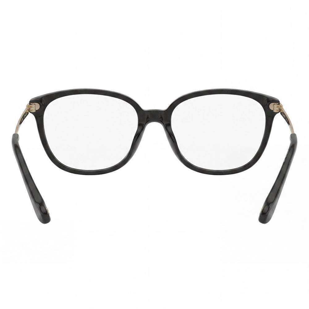 Gafas Cuadradas de Metal Negro de Montura Completa para Mujer Coach HC6185 con Lentes de Demostración, Ancho de Lente de 52 mm