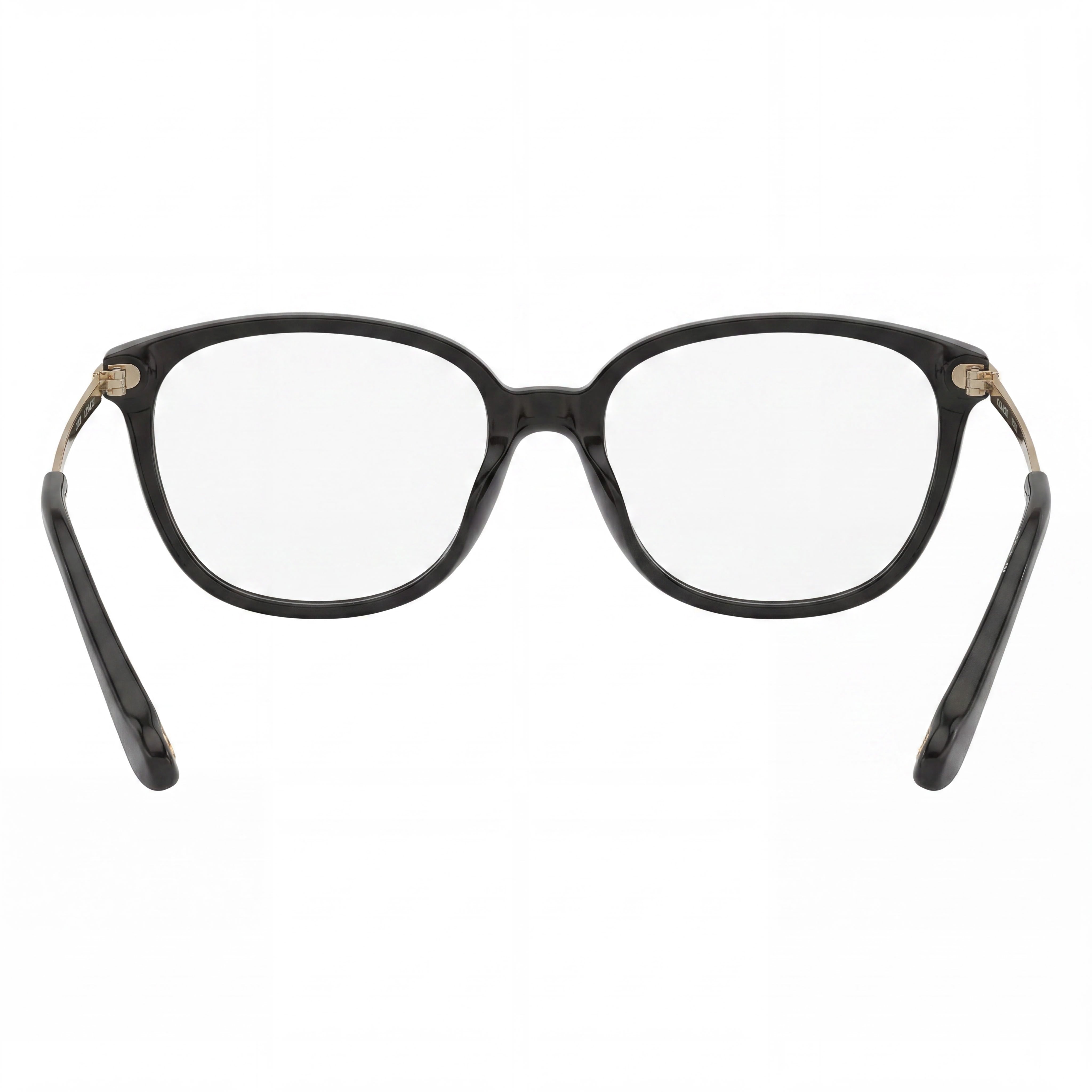 Coach HC6185 Women's Black Metal Frame Square Full Rim Eyeglasses with Demo Lenses, 52mm Lens Width, Photo 3