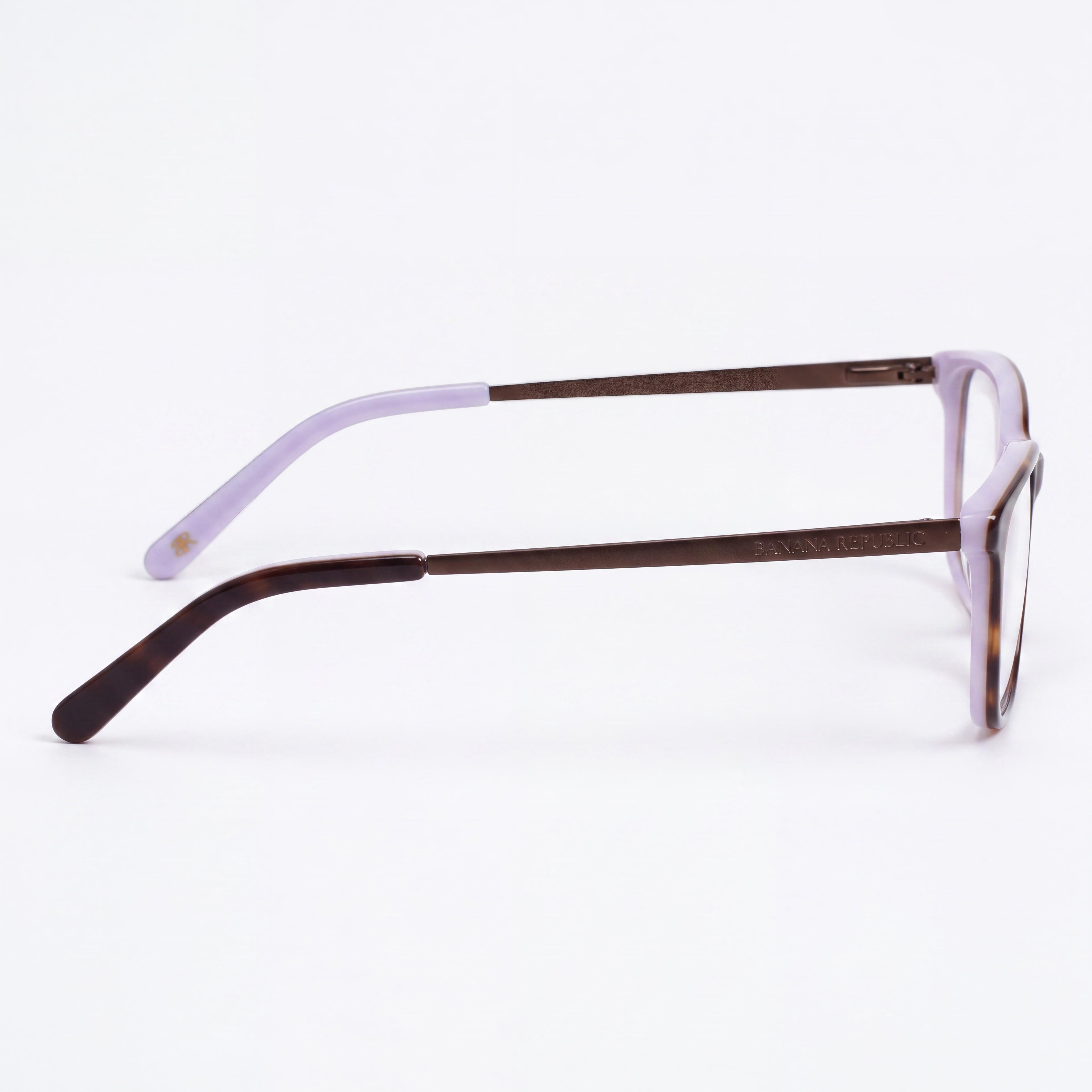 BANANA REPUBLIC Men's Cate/N Eyeglasses, Plastic Havana Violet Frame, 51mm Lens Width, Photo 3