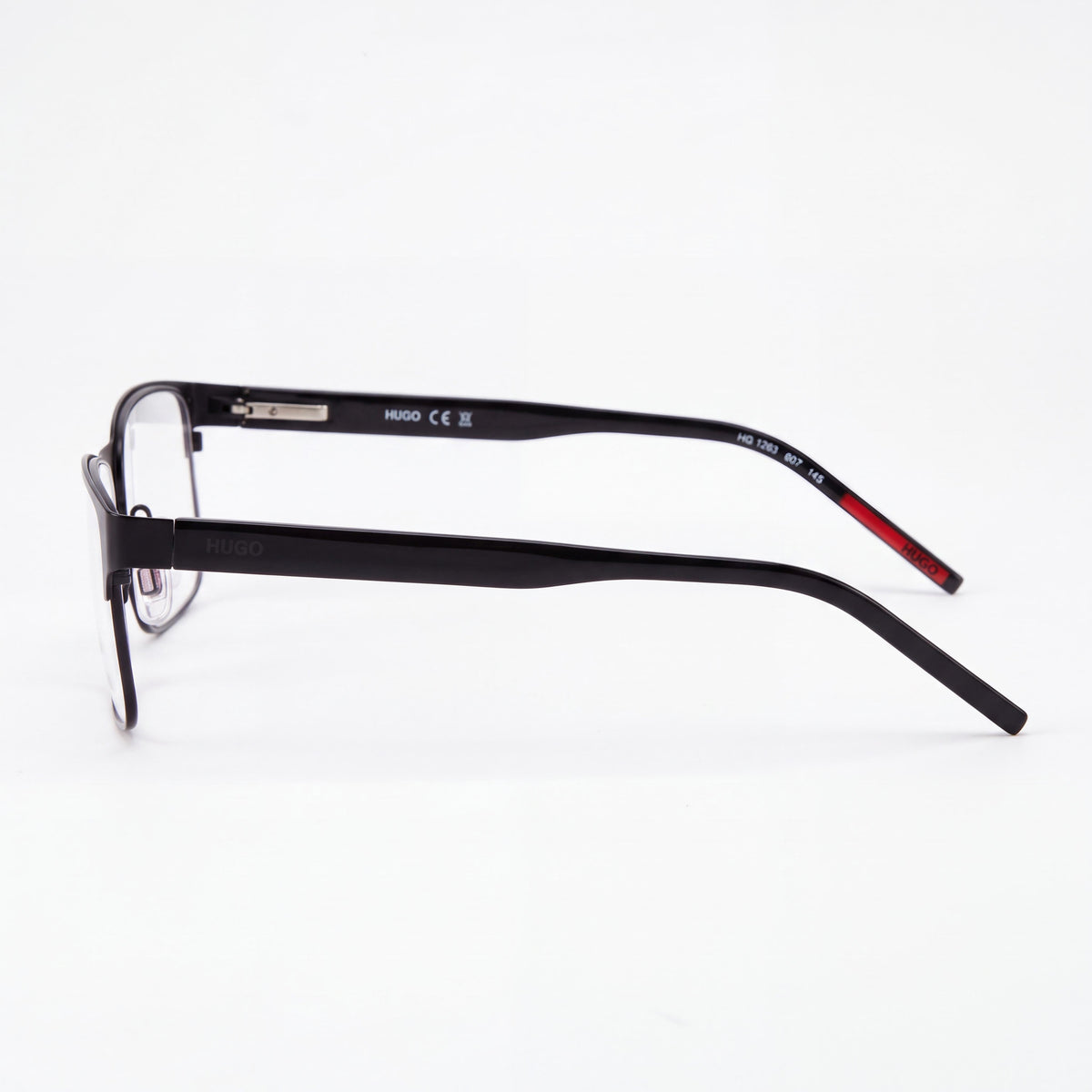 Hugo Boss Hg 1263 Men's Modern Style Black Alloy Steel Frame Black Polycarbonate Lenses Sunglasses 55mm, Photo 3