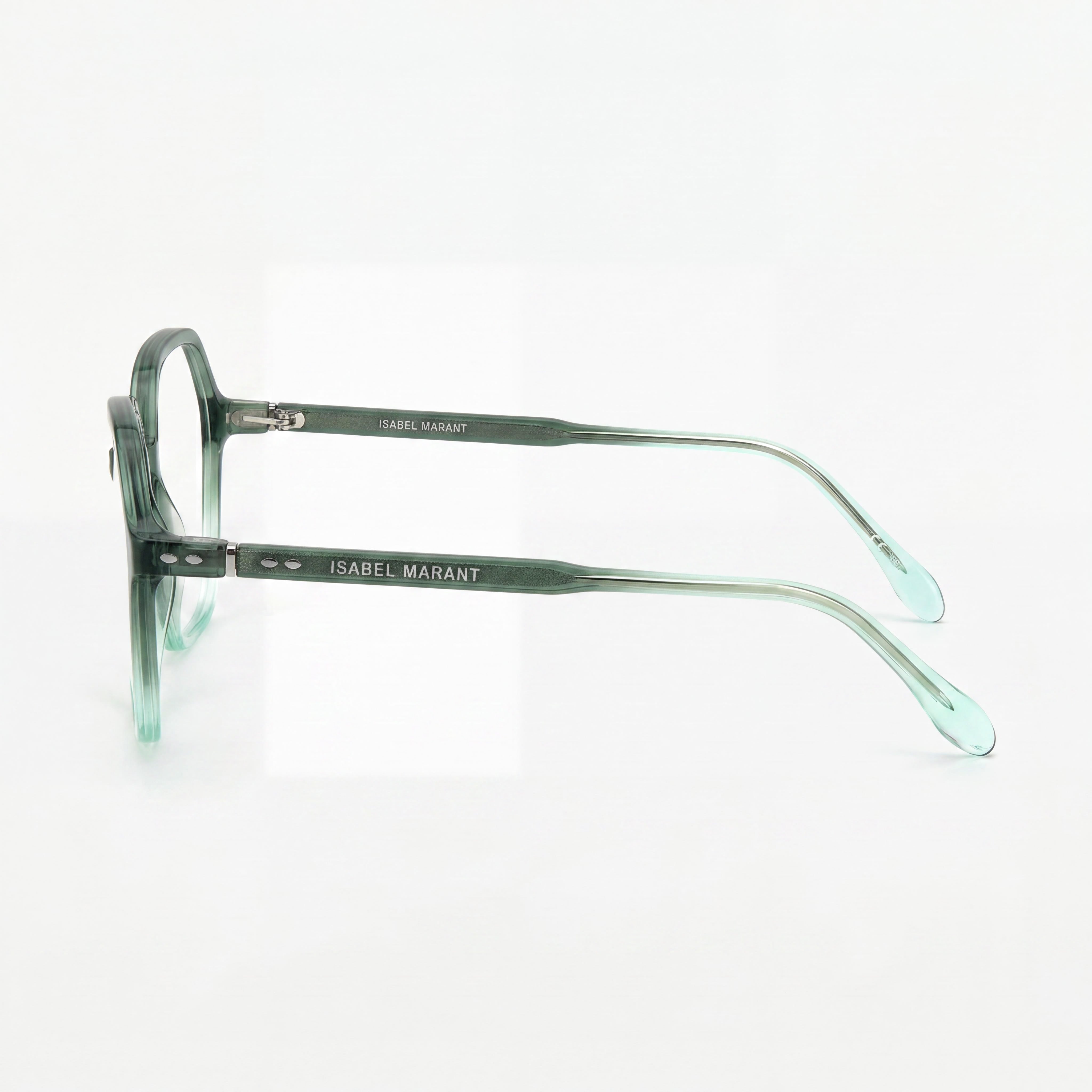 Isabel Marant Modern Style Unisex Sunglasses featuring Green Acetate Frame & Green Polycarbonate Lenses, 53mm, Photo 2