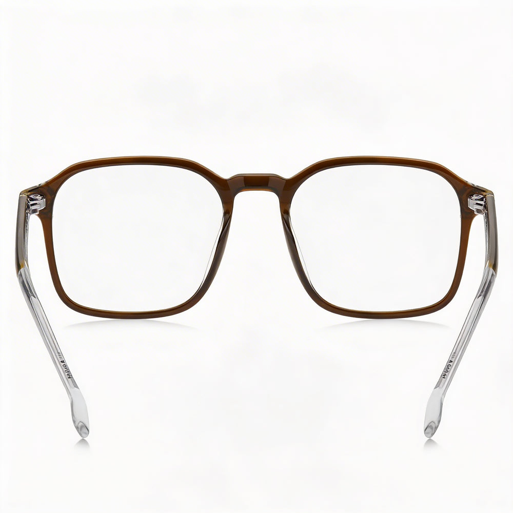 Monturas ópticas Hugo Boss Modern para hombre, de acetato ecológico, color marrón, con lentes de demostración, 51-19-145