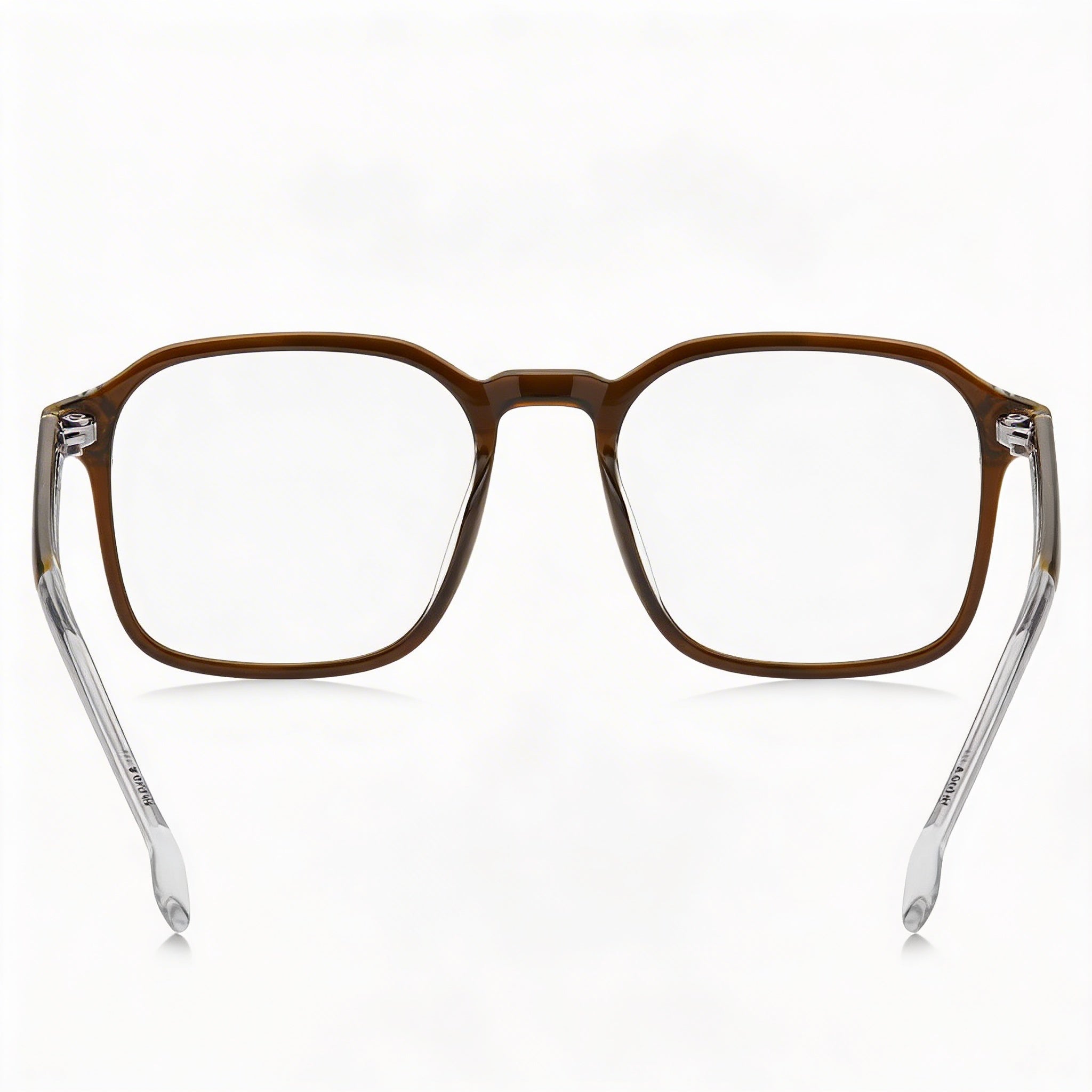 Monturas ópticas Hugo Boss Modern para hombre, de acetato ecológico, color marrón, con lentes de demostración, 51-19-145, Photo 3