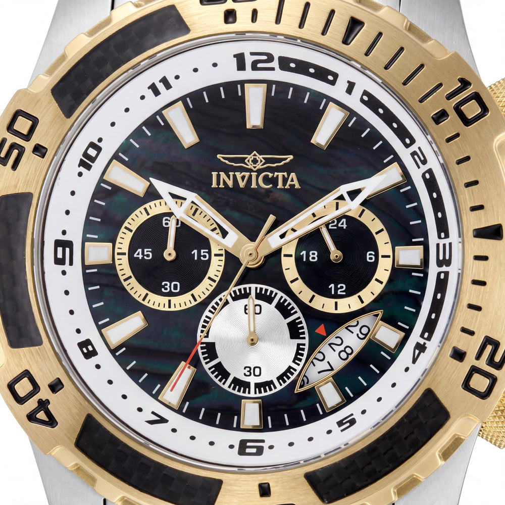 Invicta Pro Diver - SCUBA 49852 Reloj unisex de cuarzo cronógrafo de acero inoxidable de 51 mm con esfera negra y 10 ATM