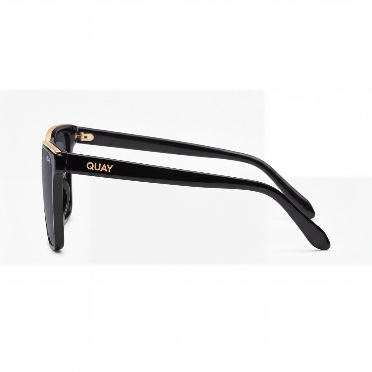 QUAY AUSTRALIA Level Up Women's Milky Tortoise Black Smoke 100% UV Protection Plastic Sunglasses 60mm, Photo 3