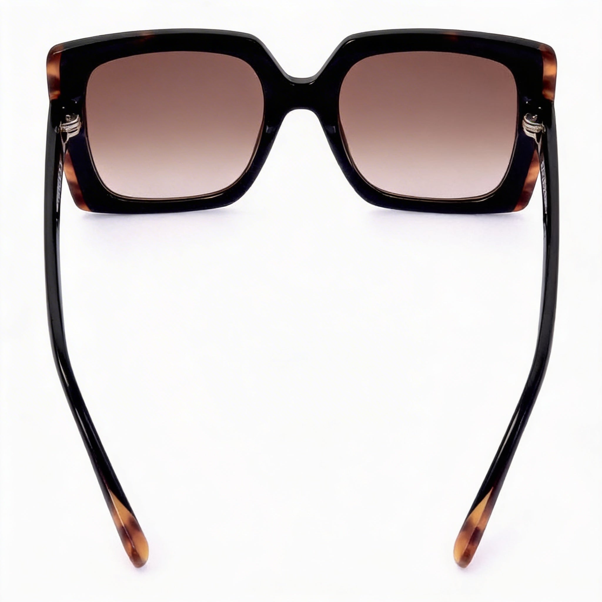 M Missoni Gafas de sol de mujer cuadradas casuales de acetato negro havana sin polarizar degradado 54-22-145, Photo 2