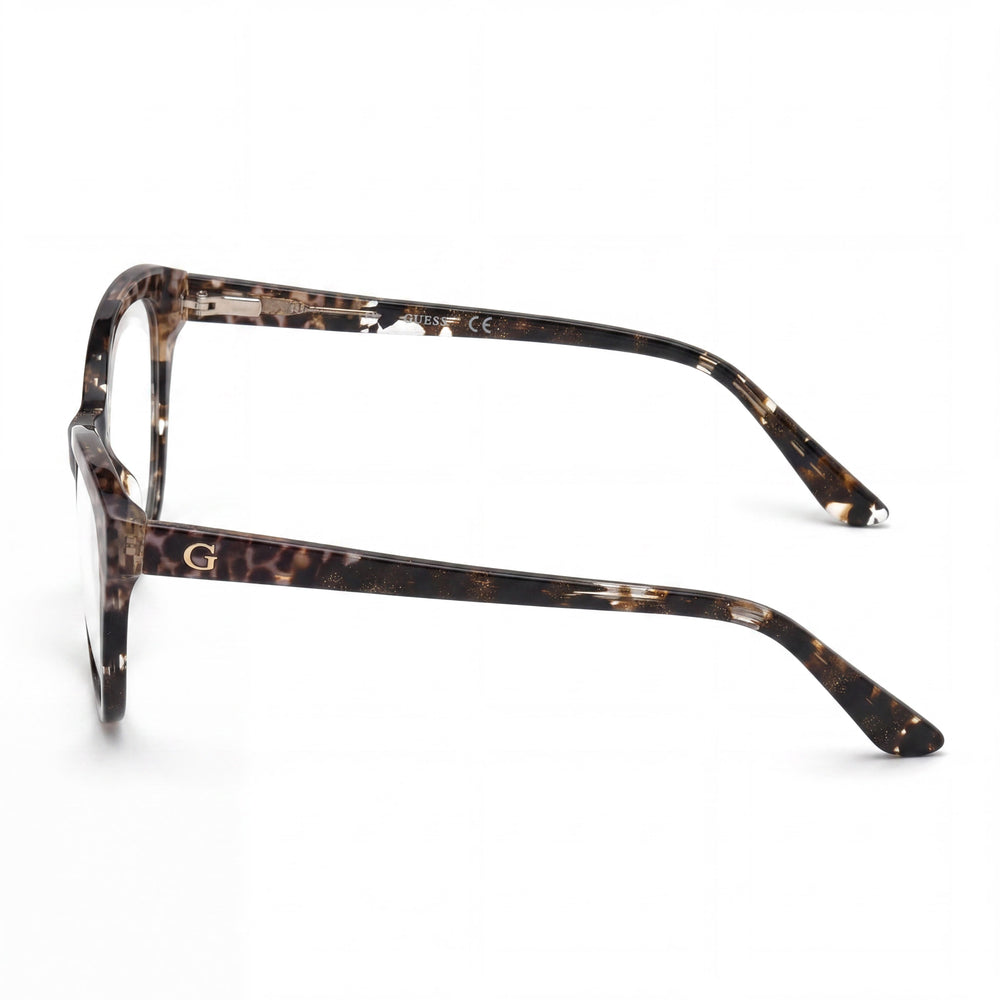 Montura de gafas ópticas de acetato marrón oscuro GUESS GU2818 para mujer con lentes de demostración, lente de 56 mm, puente de 16 mm, patilla de 140 mm
