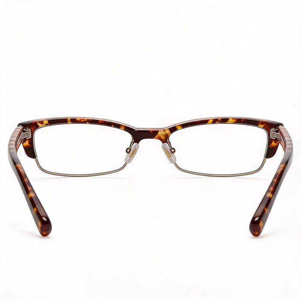 Kate Spade New York Joetta - Montura completa rectangular de metal para hombre, sin gafas, color carey ruborizado