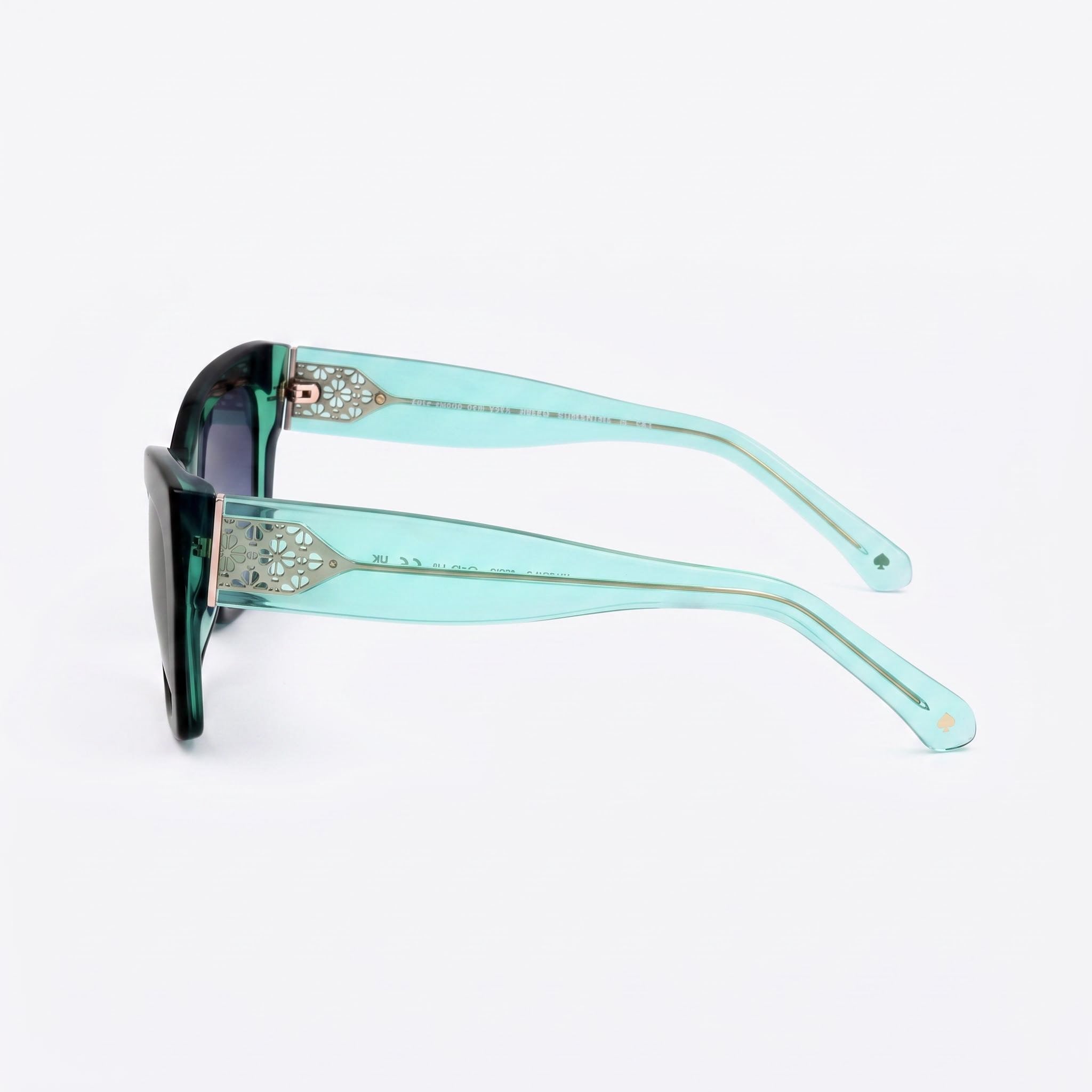 kate spade new york Valeria/S Women's Sunglasses Black Acetate Cat Eye with Dark Grey Shaded Lenses 53mm, Photo 3