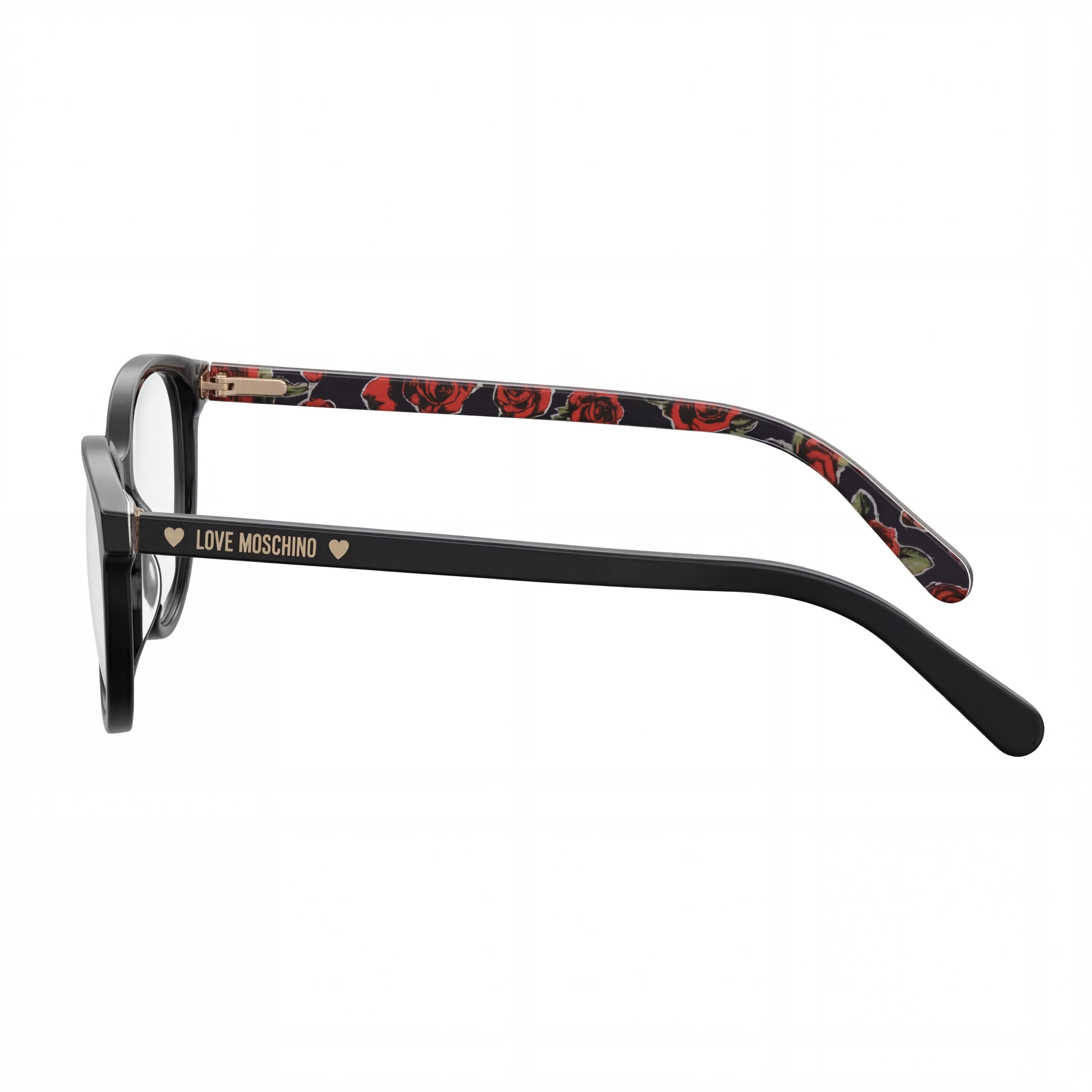 Gafas Love Moschino Mol525 Negras para Mujer 52-17-145, con lentes de demostración transparentes, listas para prescripción, Photo 2