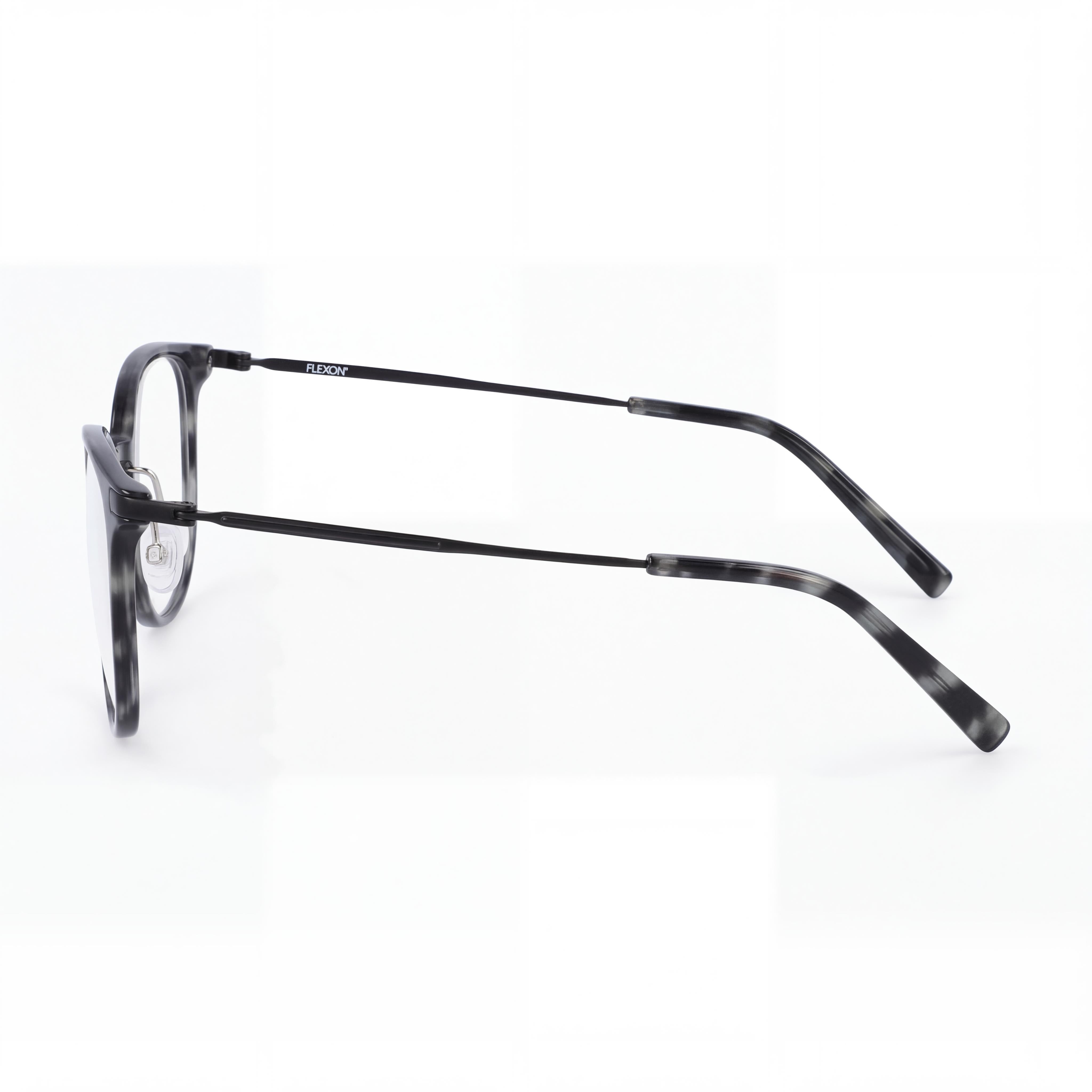 Flexon Ep8002 Unisex Prescription Acetate Eyeglasses in Shiny Grey Tortoise, 52mm, Photo 2