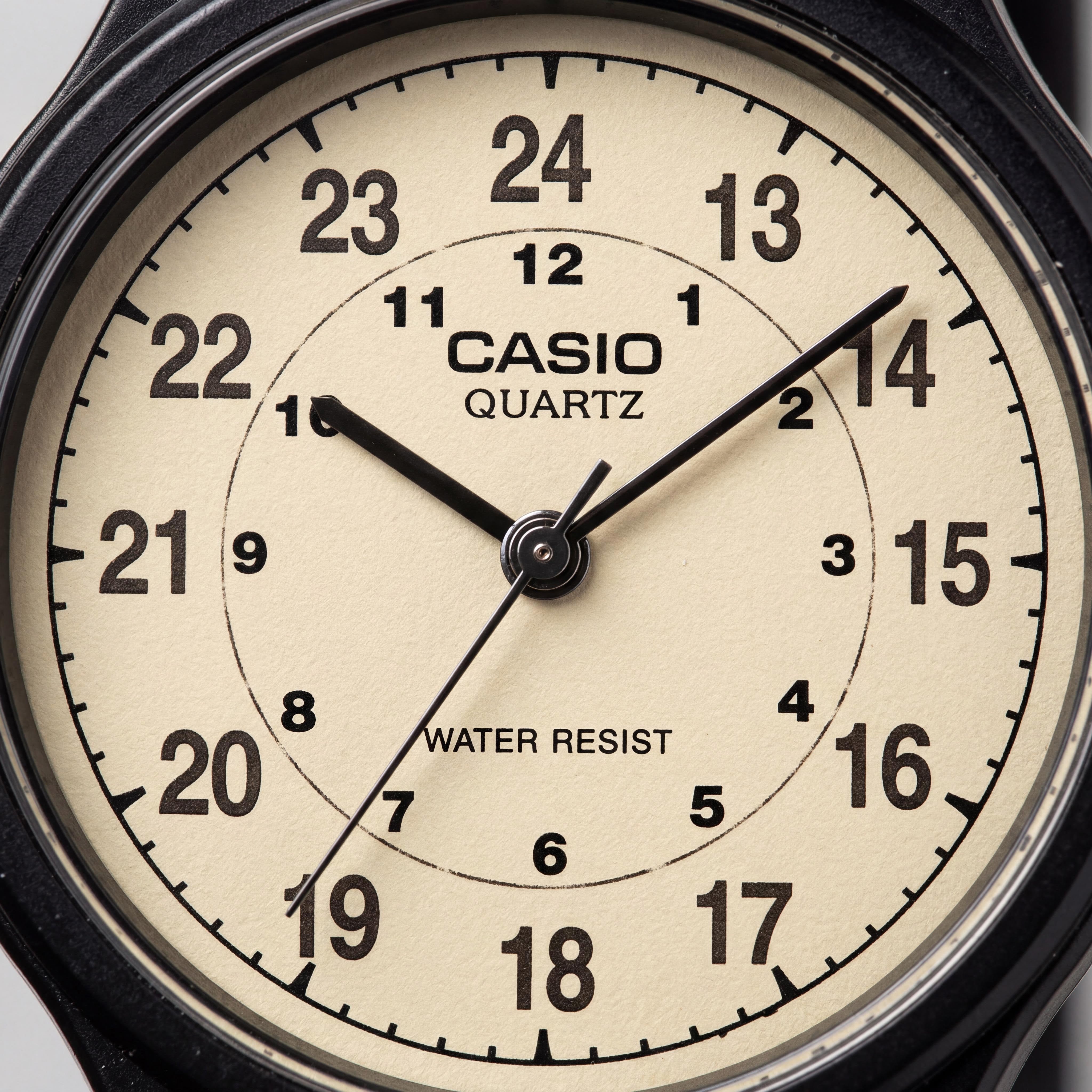 Casio MQ-24-9B Men's Gold Black Analog Watch with Resin Case, 30M Water-Resistant & Quartz Movement, 38mm, Photo 2