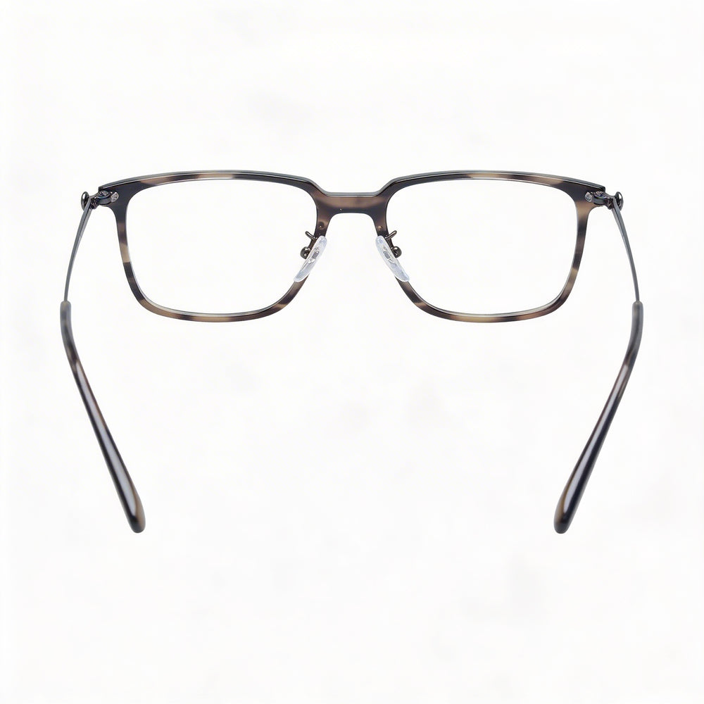 BMW Casual Gray Plastic Full-Rim Frame Eyeglasses for Men with Transparent Plastic Lenses 54mm