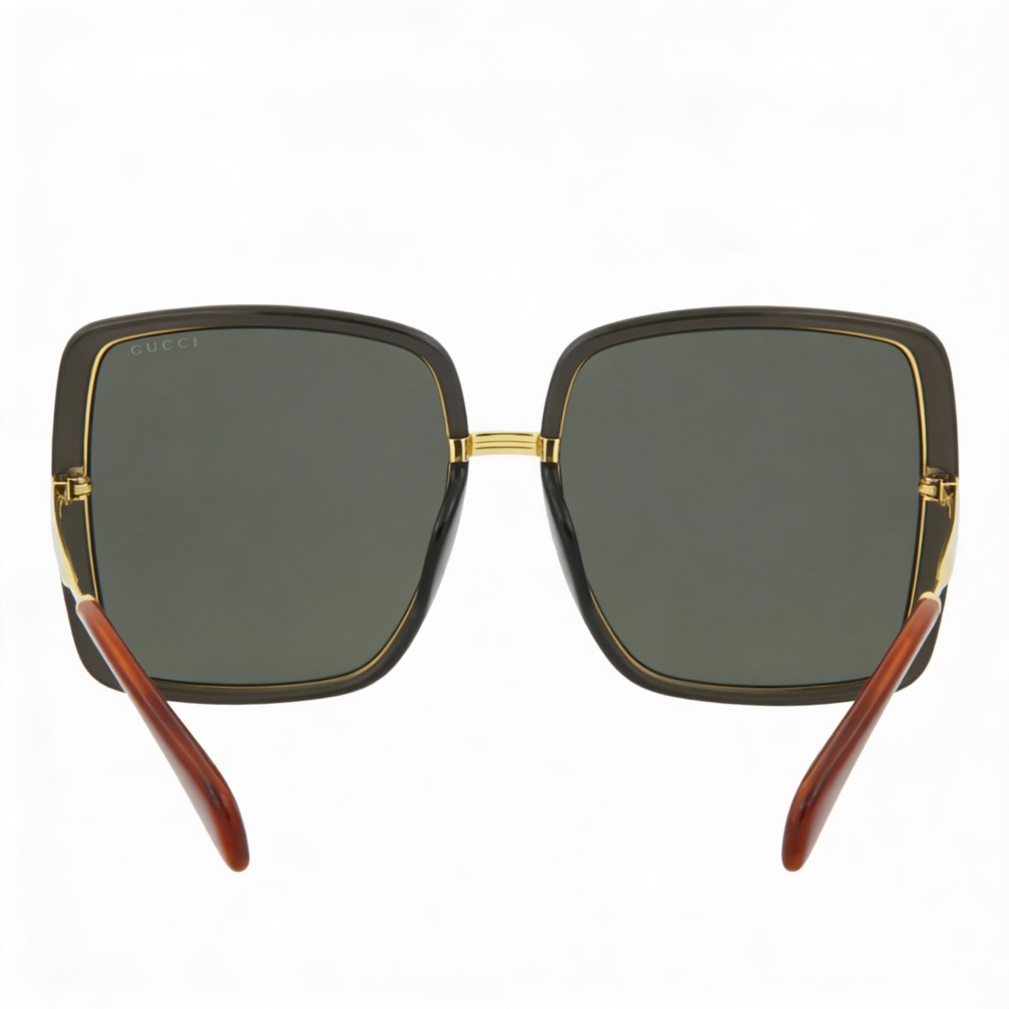 Gafas de sol Gucci Gg0903s-001 para mujer, cuadradas, de plástico gris transparente, con lentes gris-doradas-grises, protección UV, sin polarizar, 60 mm, Photo 4