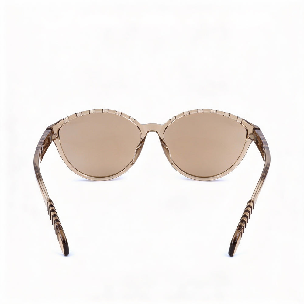 adidas Classic Women's Light Brown Plastic Frame Brown Mirror Polycarbonate Lens Gradient UV Protection Sunglasses 61mm
