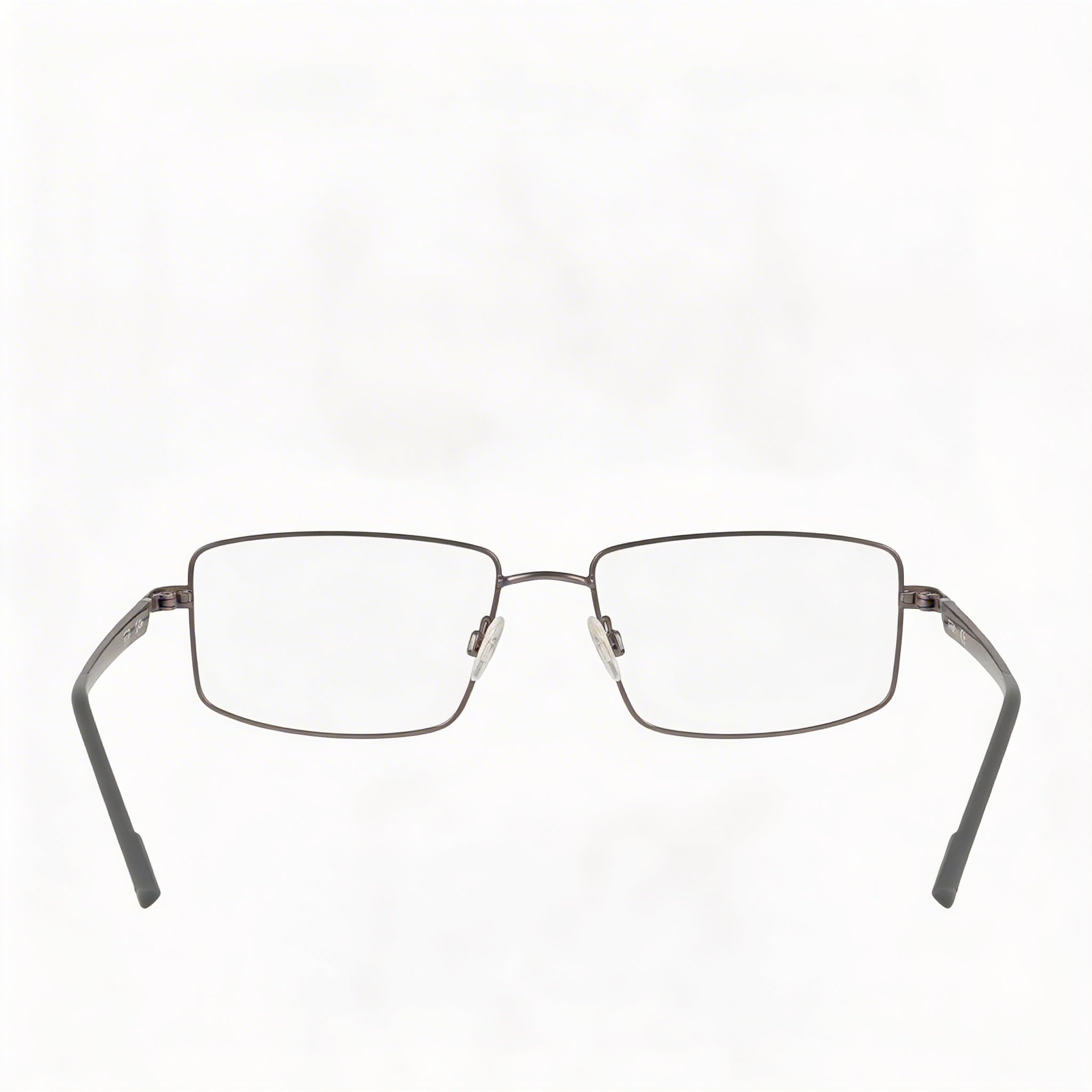 Flexon H6085 Men's Optical Eyeglasses with Metal Frame, Matte Gunmetal, Clear Polycarbonate Lenses, 55mm, Photo 3