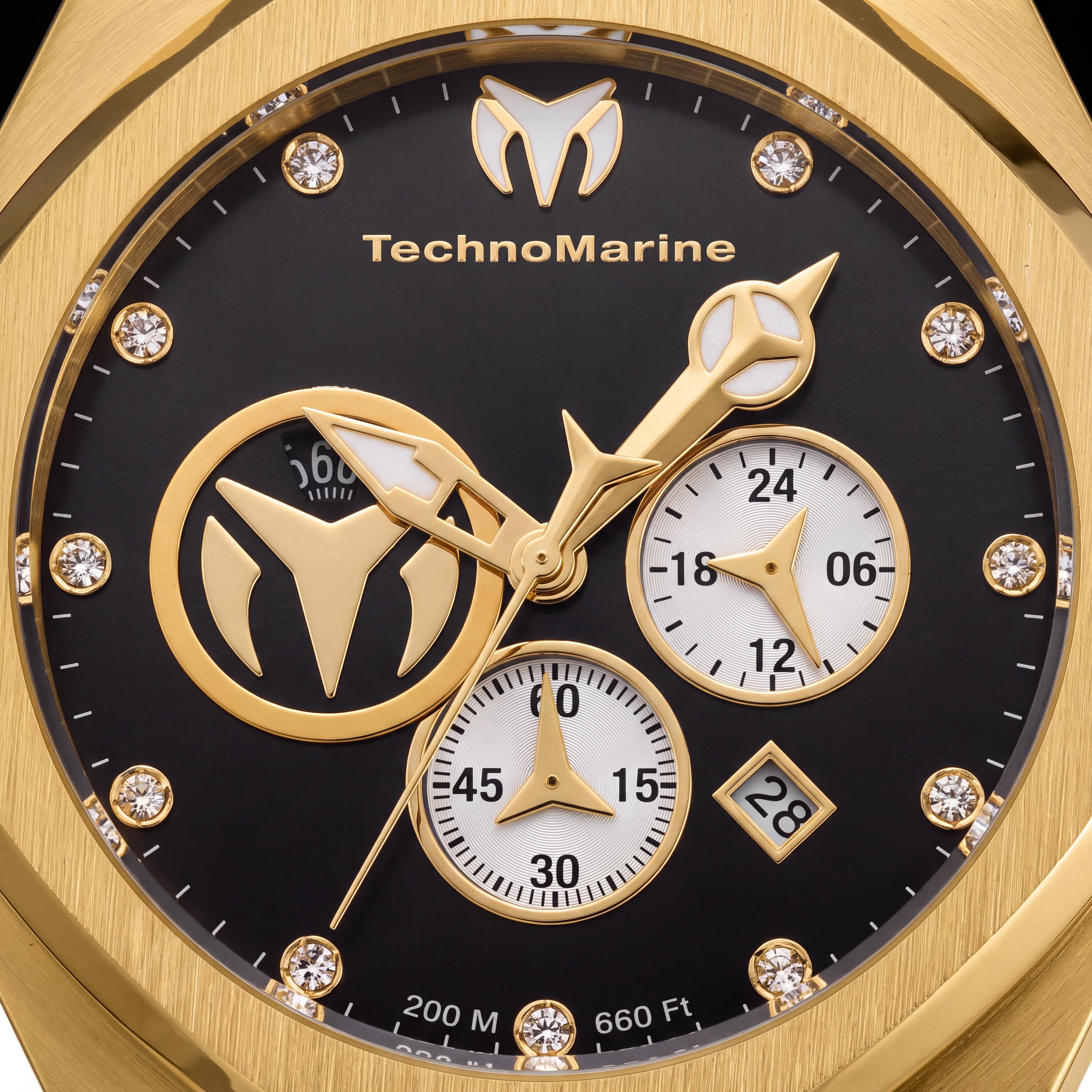 TechnoMarine Reef TM-520002 Men's Quartz Stainless Steel Watch with Black Dial & Second Hand, 45mm, Photo 2