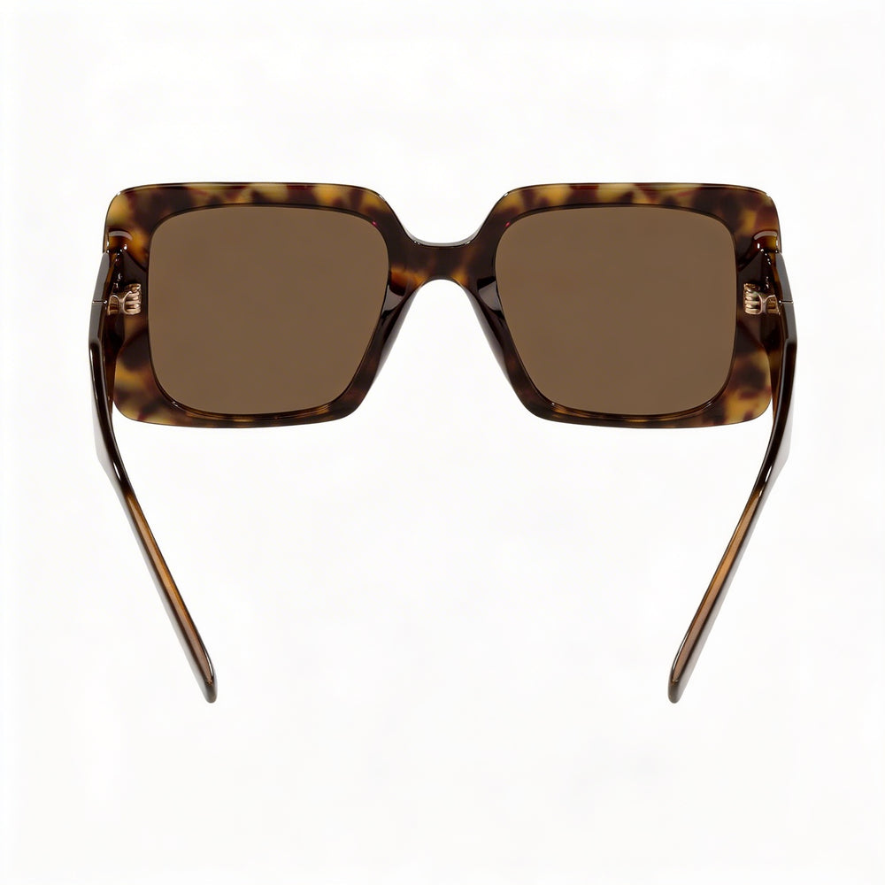 Versace VE4405 Women's Full Rim Sunglasses with Havana Dark Brown Acetate Frame & Dark Brown Lenses, 54mm Lens Width