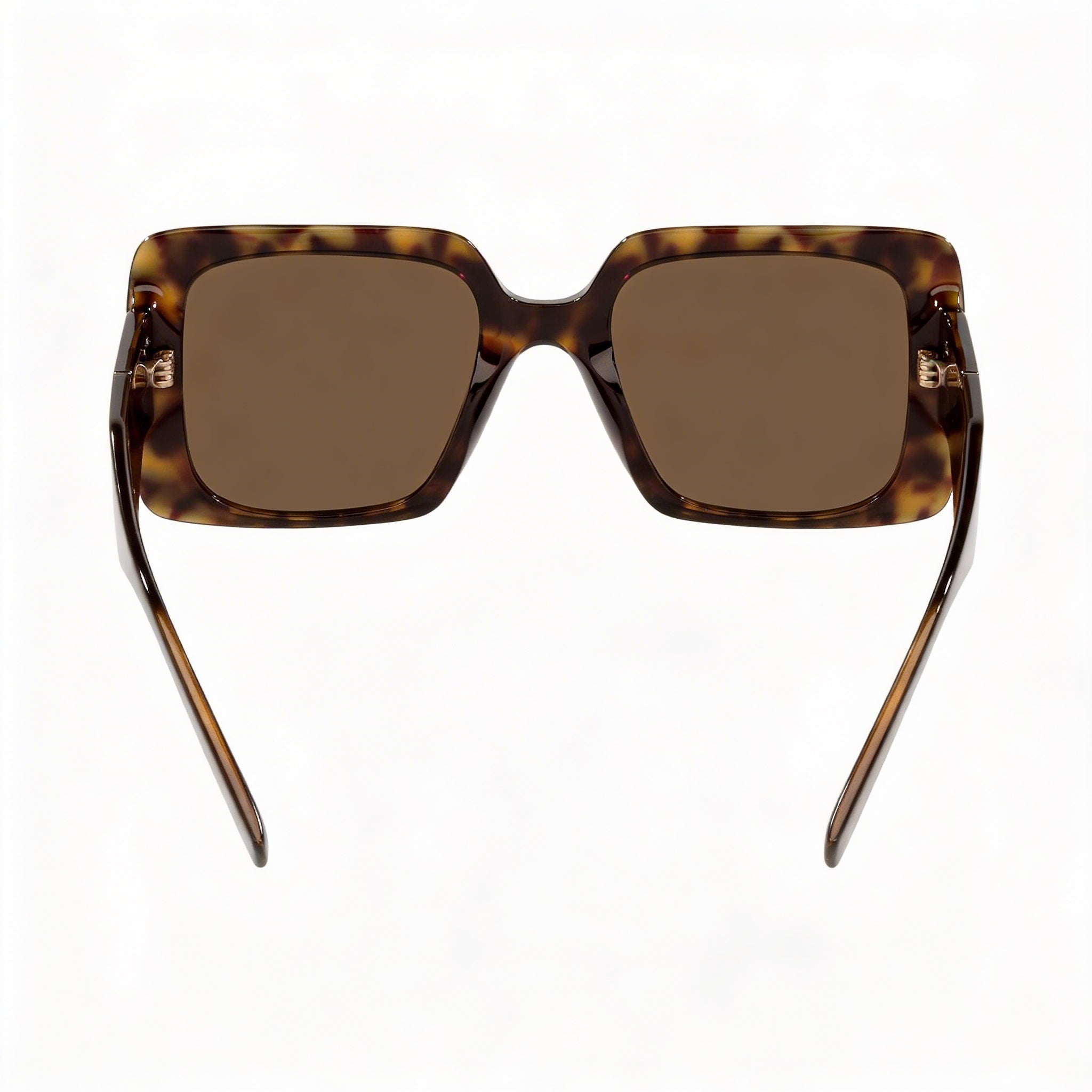 Gafas de sol Versace VE4405 para mujer con montura completa de acetato marrón oscuro Havana y lentes marrón oscuro, ancho de lente de 54 mm, Photo 2
