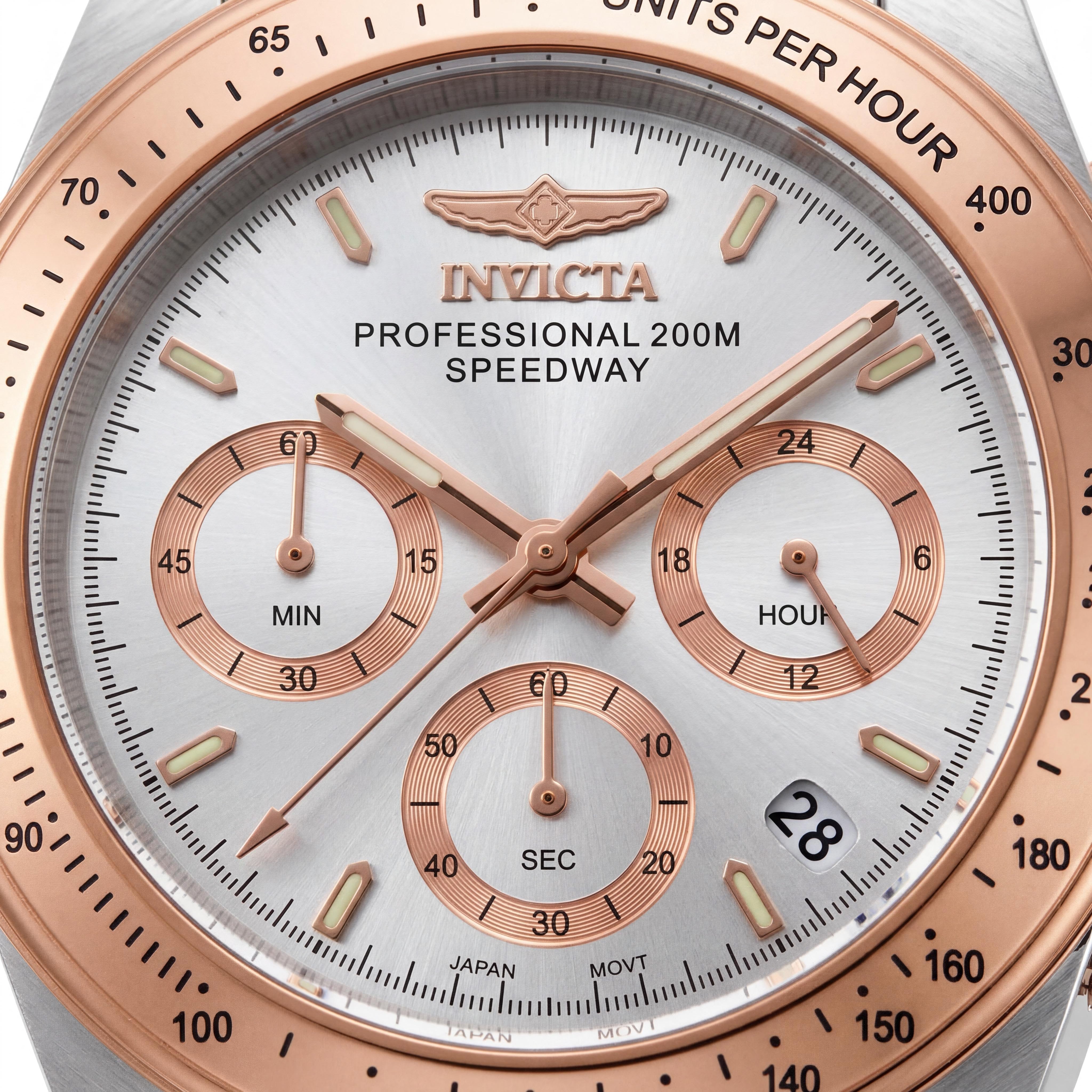 Invicta Speedway 17030 Unisex Chronograph, 39mm Silver Dial, Stainless Steel, 20 ATM Water Resistant, Photo 2
