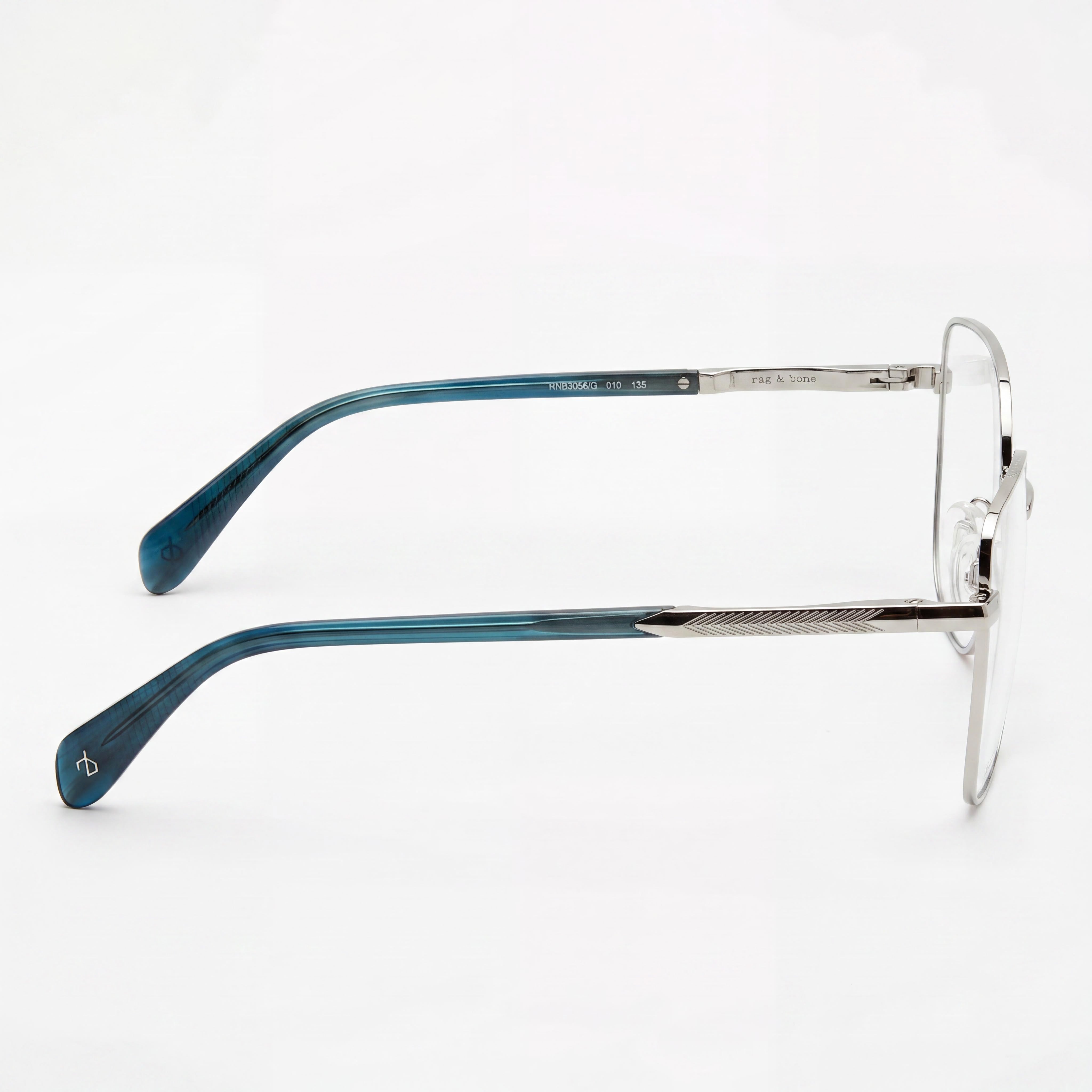 Rag & Bone Modern Women's Palladium Alloy Steel Frame Polycarbonate Lens Sunglasses with UV Protection 53mm, Photo 2