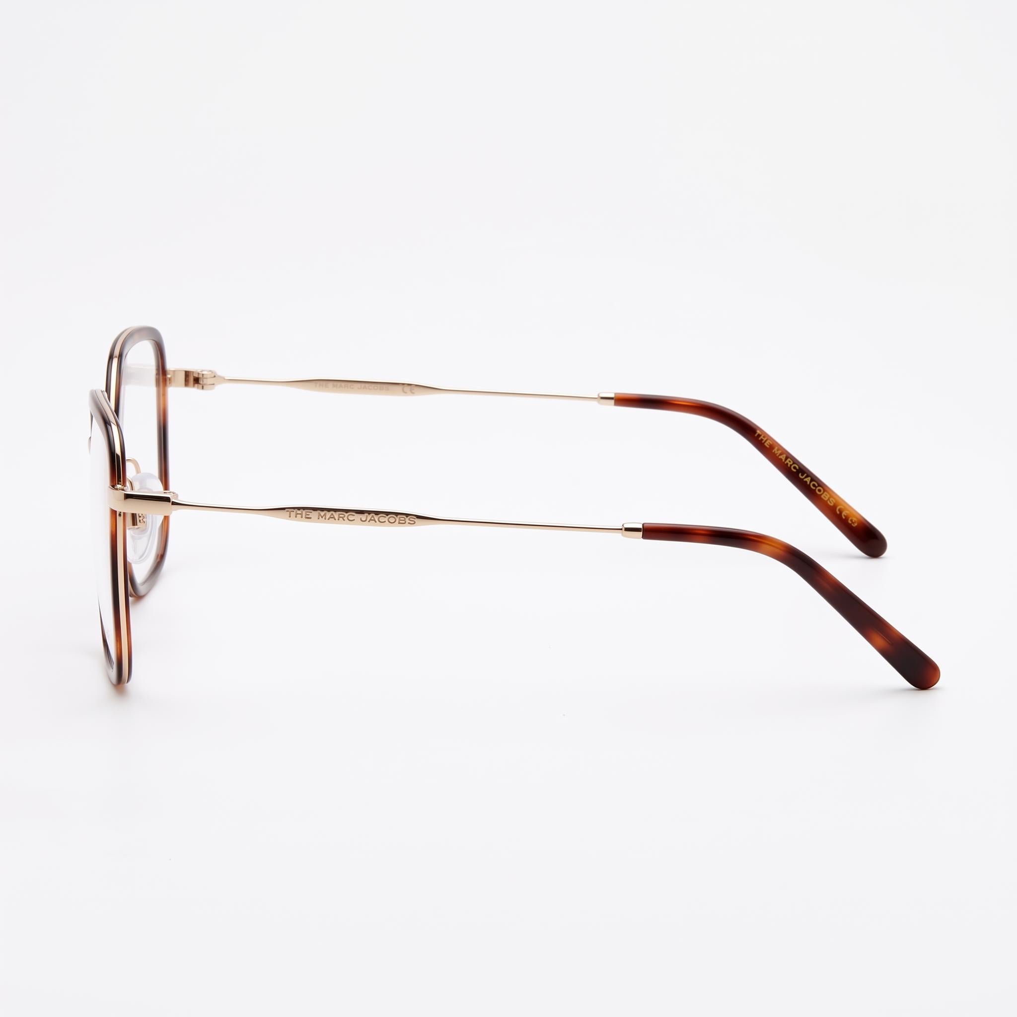Montura de gafas ópticas para mujer Marc Jacobs Marc 537, fabricadas en acero aleado en color Habana, 53 mm, Photo 2