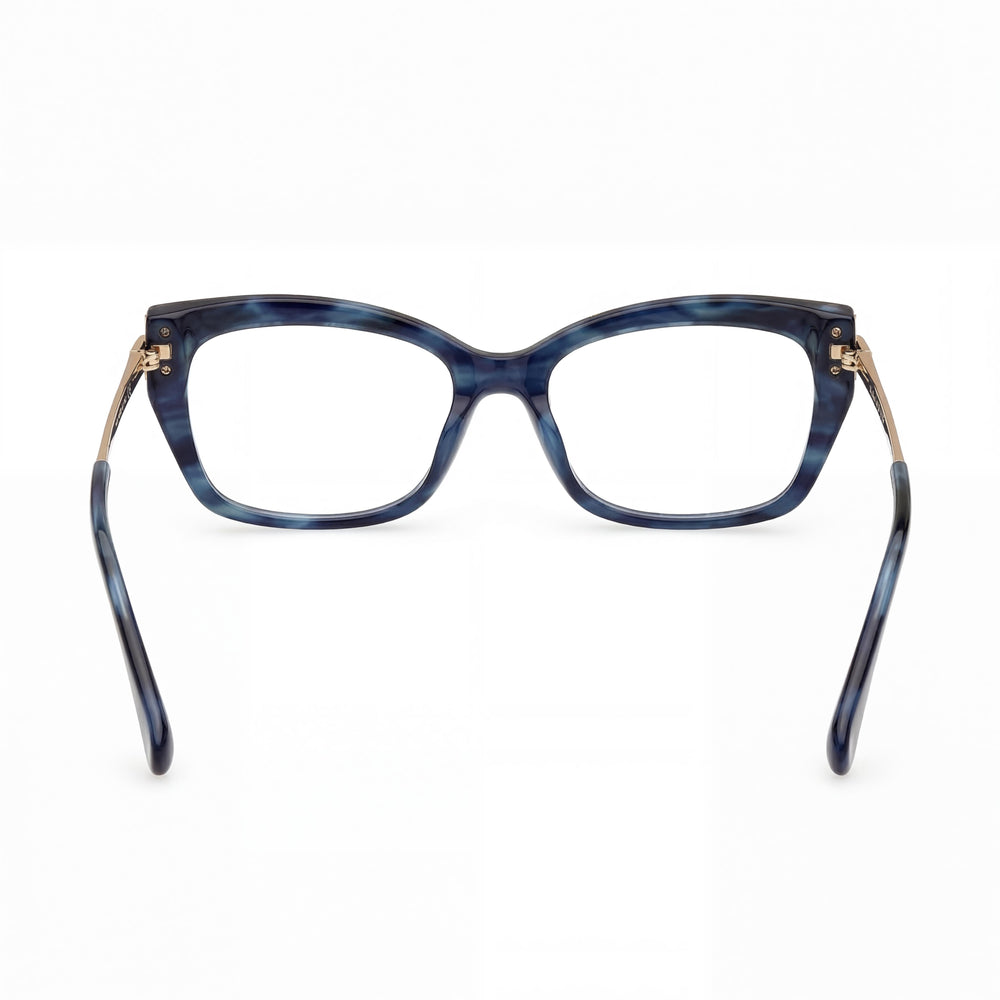 MaxMara Men's Eyewear, Blue Plastic Frame, Multicoloured Polarized Polycarbonate Lenses, 53-17-140