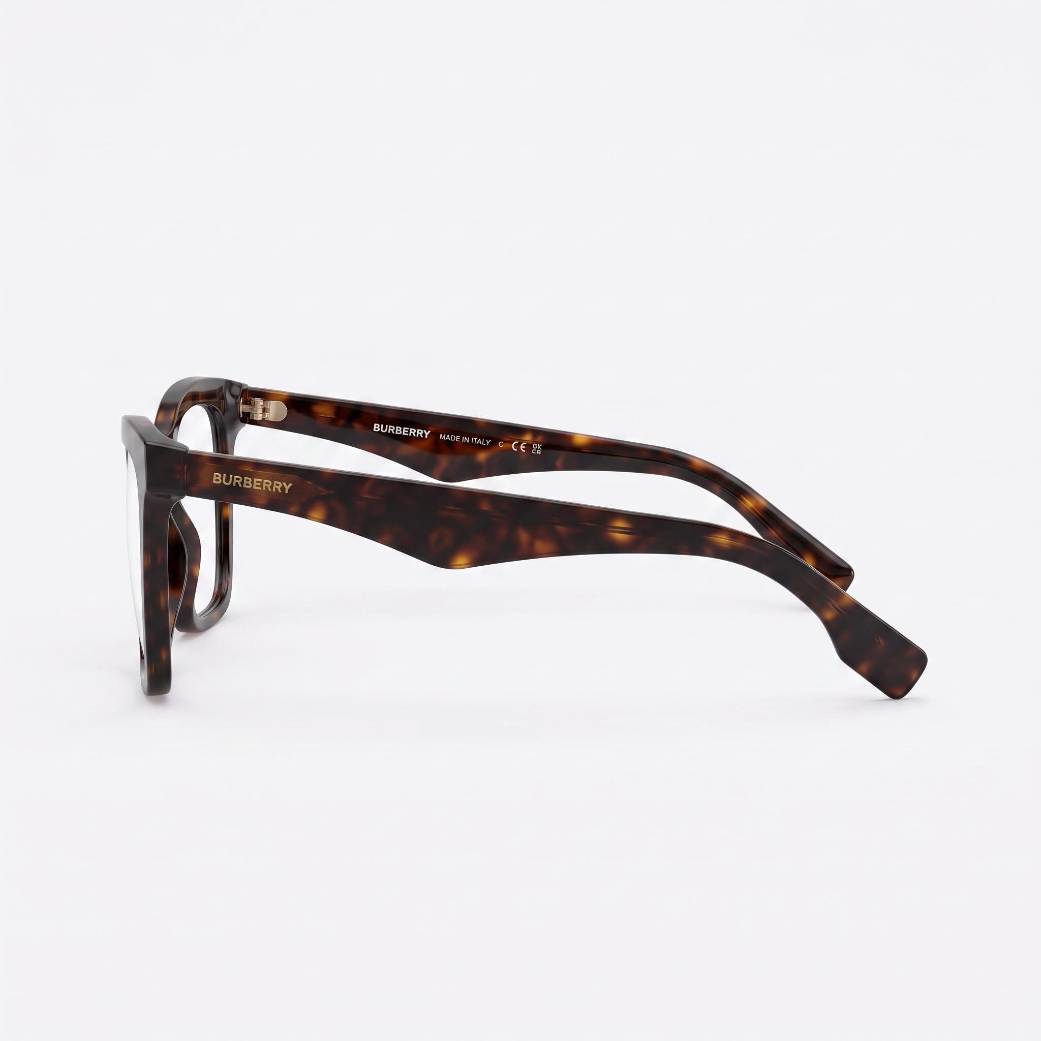 BURBERRY Women's Tortoise Optical Frames with Clear Demo Lenses, Lenses can be Replaced with Custom Prescription Lenses, Photo 2