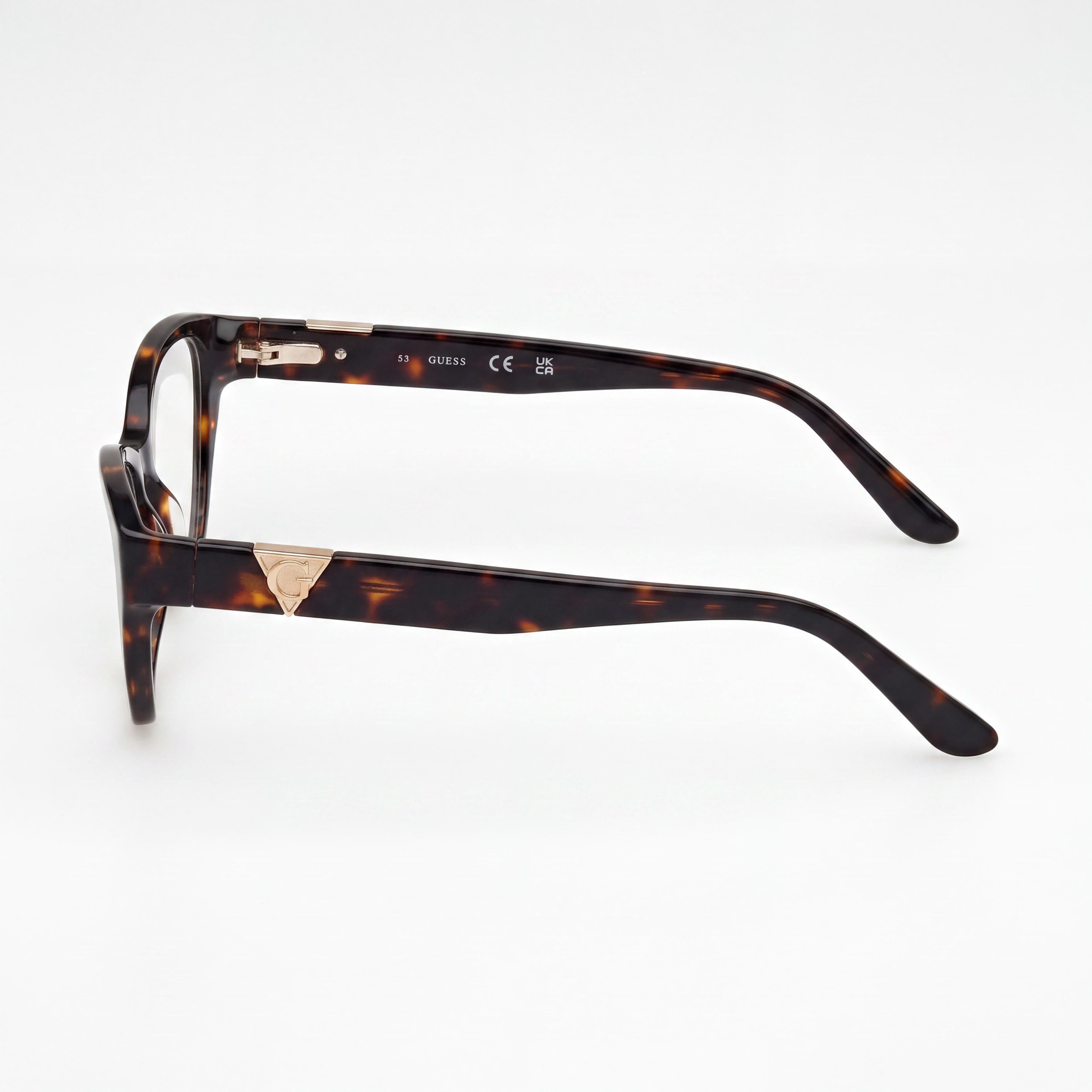 Guess Gu50162 Montura para gafas de mujer, montura Habana oscuro, sin lentes de policarbonato, tamaño 51-16-135 mm, Photo 2