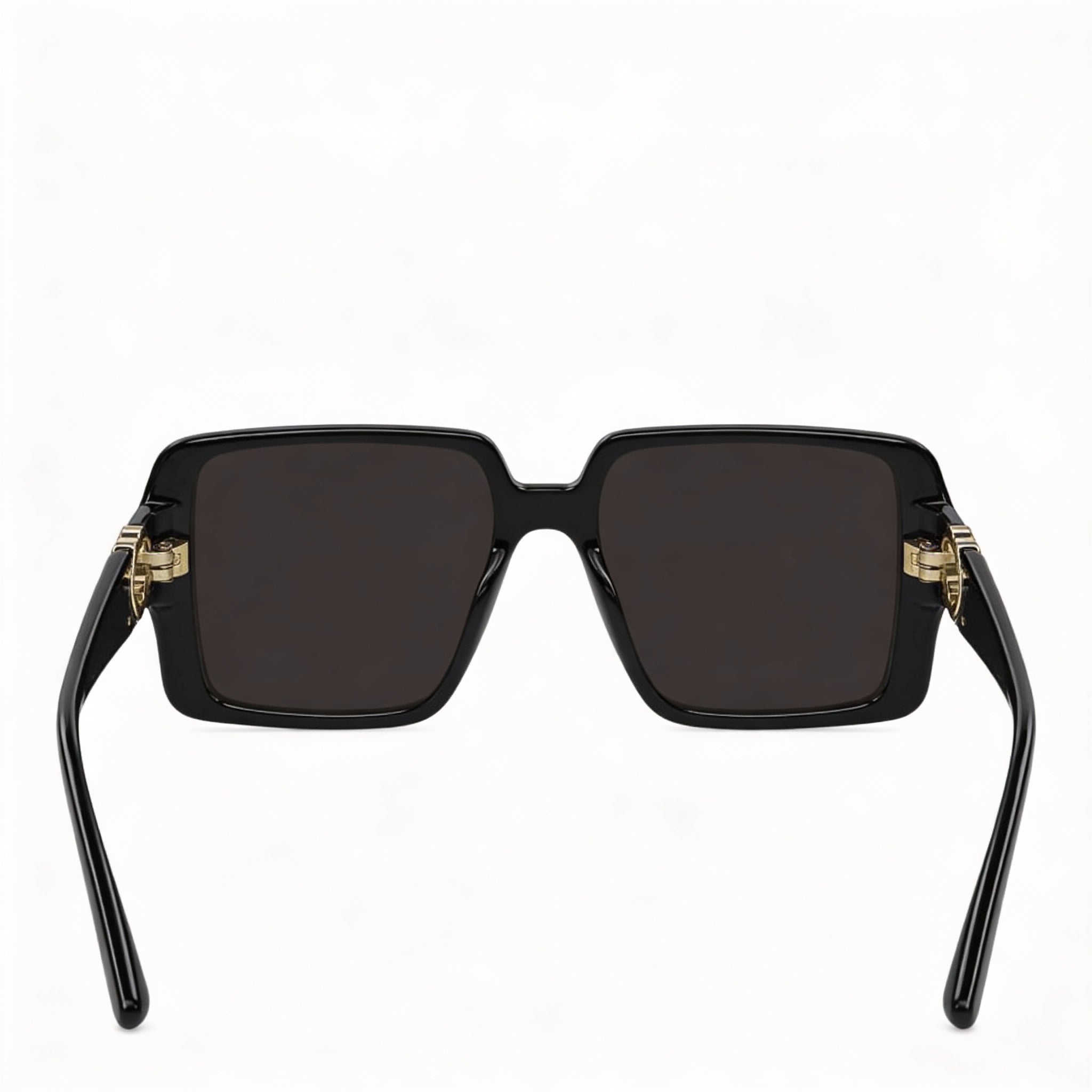 Gucci Women's Classic Black Grey Plastic Frame Sunglasses with Non-Polarized Composite Lenses 54-18-135mm, Photo 4