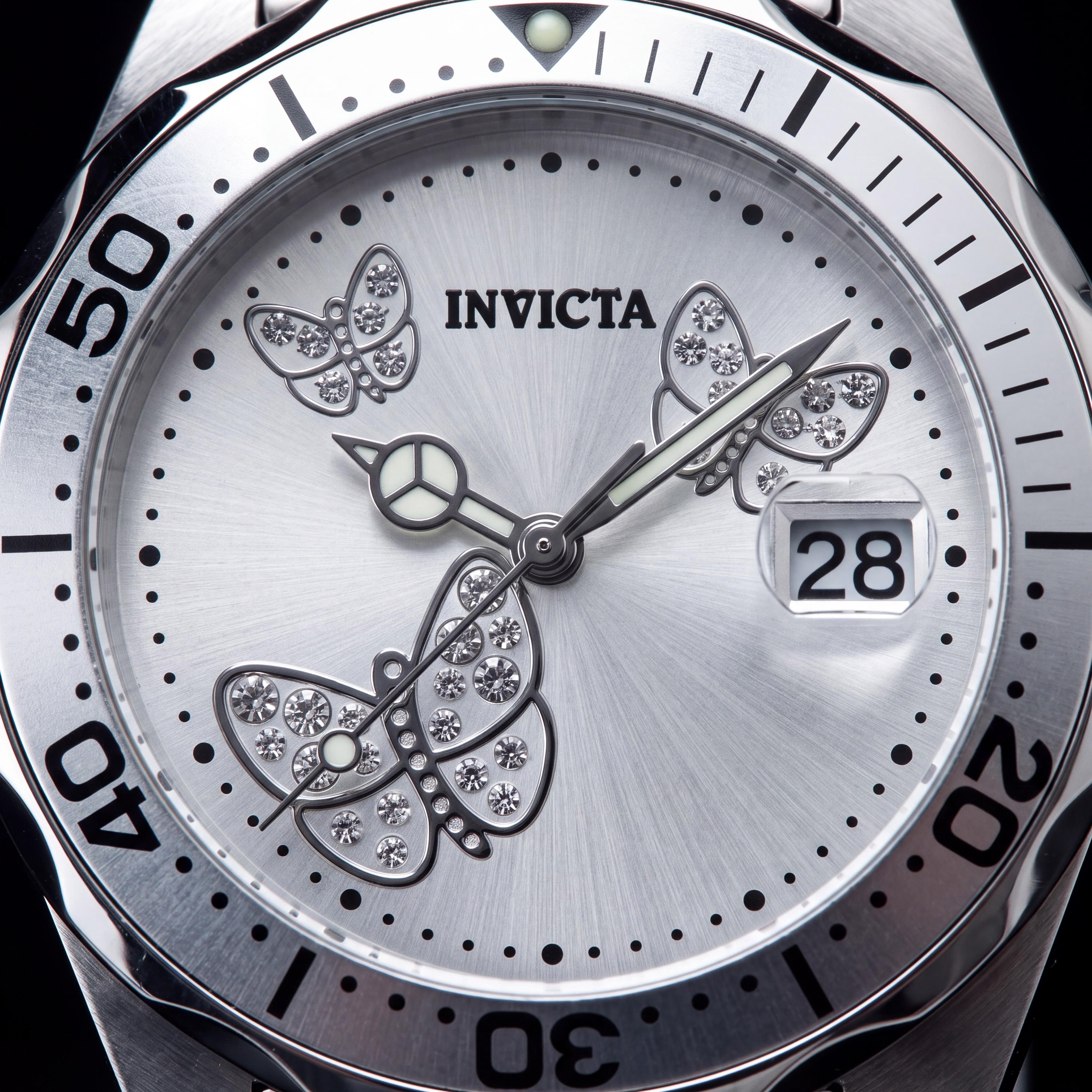 Invicta Angel 12503 Women's Stainless Steel Quartz Watch with Silver Dial, 200M Water Resistant, 38mm, Photo 2