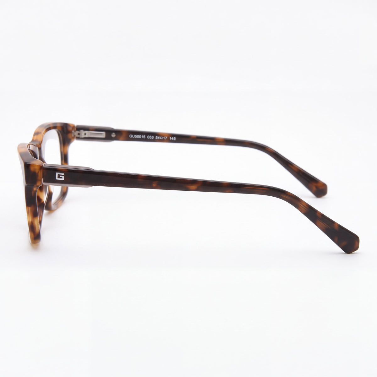 GUESS Gu50015 Men's Prescription Ready Optical Frames in Blonde Havana Acetate, 56mm Lens Width, Photo 2
