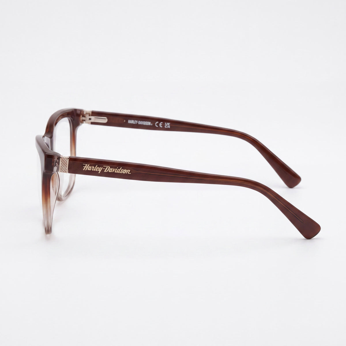 Gafas Harley-Davidson para hombre con montura de acetato en marrón claro y lentes de acetato a juego, Photo 3