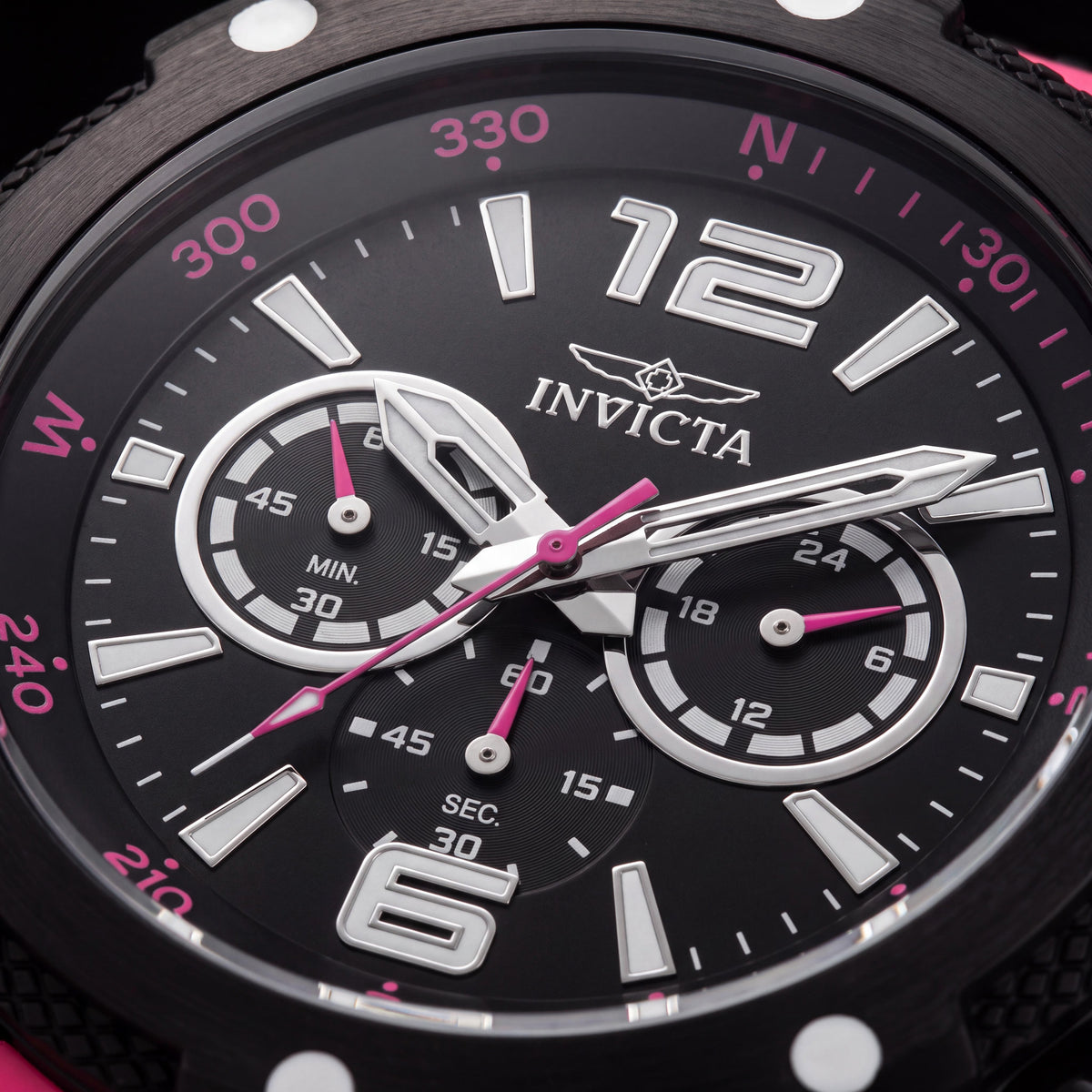 Reloj Invicta I-Force 43000 cronógrafo de cuarzo unisex, esfera negra, caja de acero inoxidable, 50 mm, correa de silicona, Photo 2