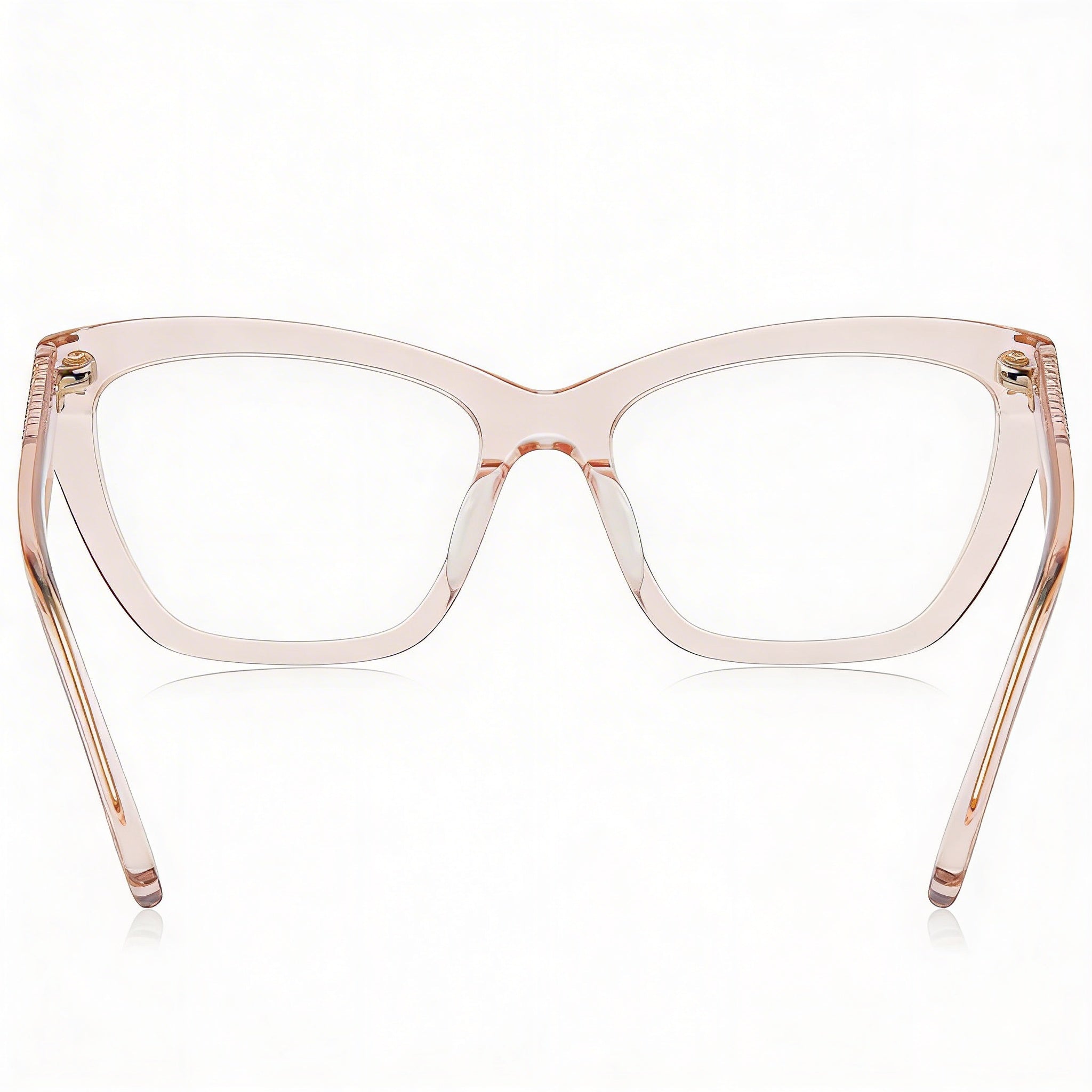 Moschino Modern Women's Nude Acetate Frame Sunglasses with Polycarbonate Lenses, Size 52-17-140mm, Photo 4
