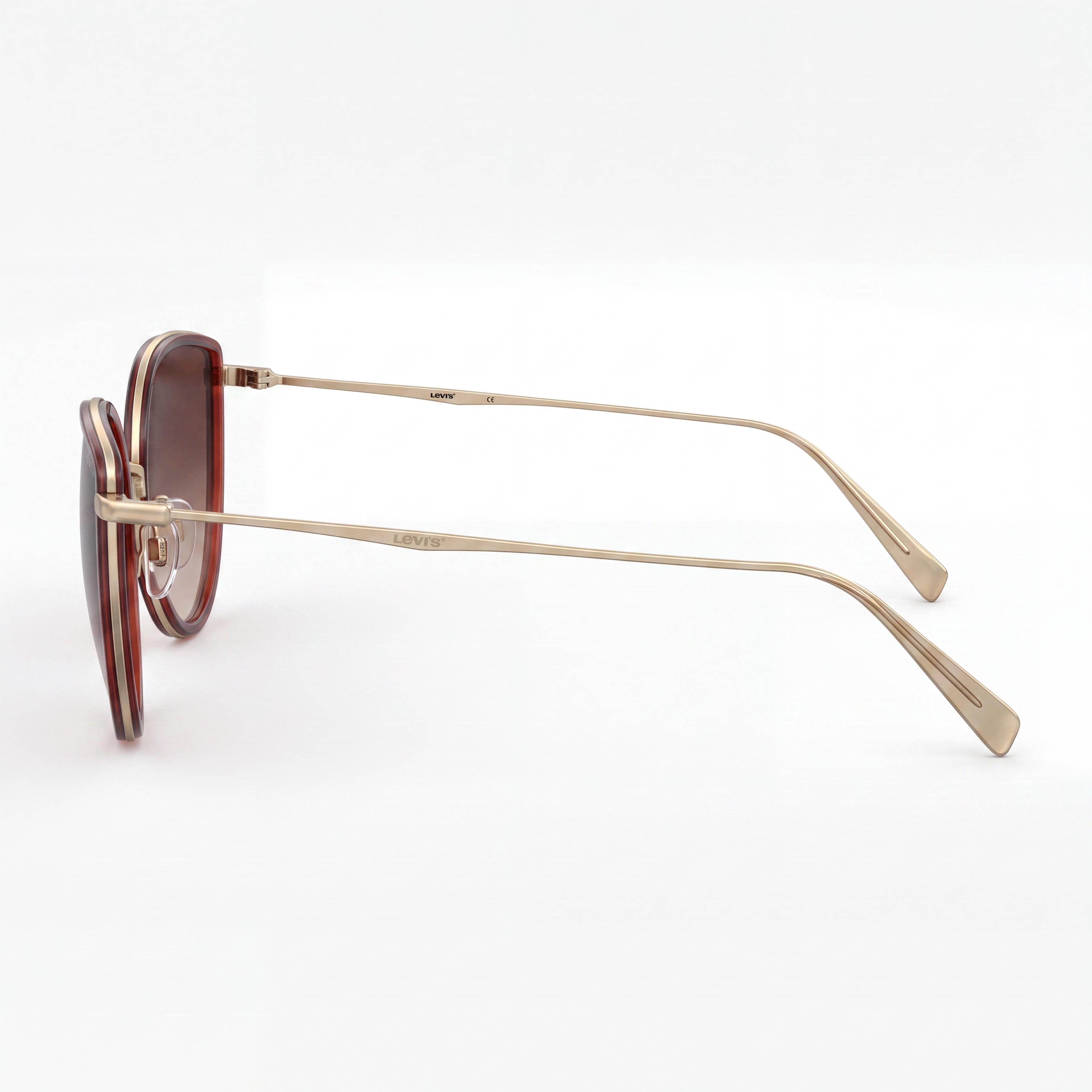 Levi's LV 5011 Casual Men's Brown Stainless Steel Frame Brown Shaded Non-Polarized UV Protection Sunglasses 56mm, Photo 3