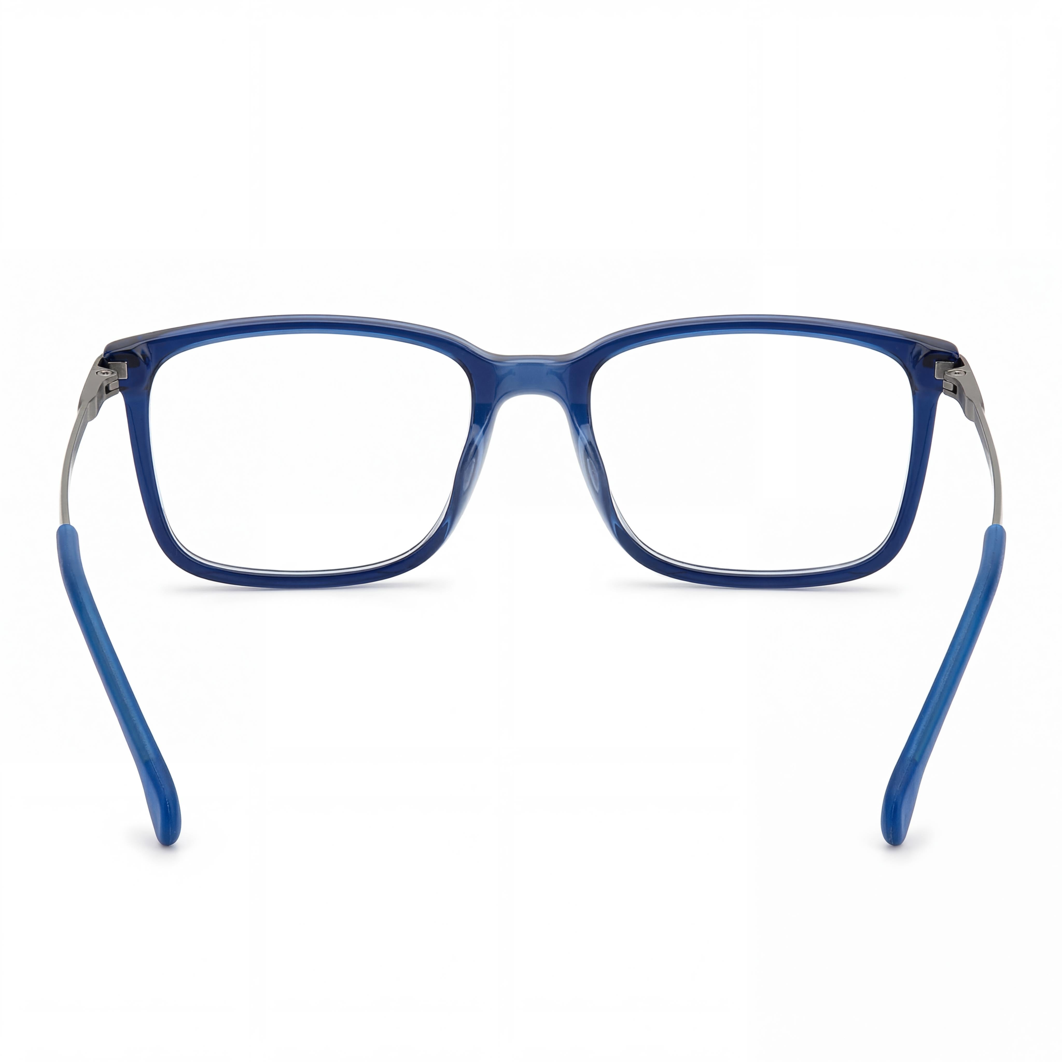 Montura óptica semirrígida de acetato rectangular/cuadrada Carrera para hombre 55-17-140 con filtro de luz azul - Demo transparente, lista para graduar, Photo 4