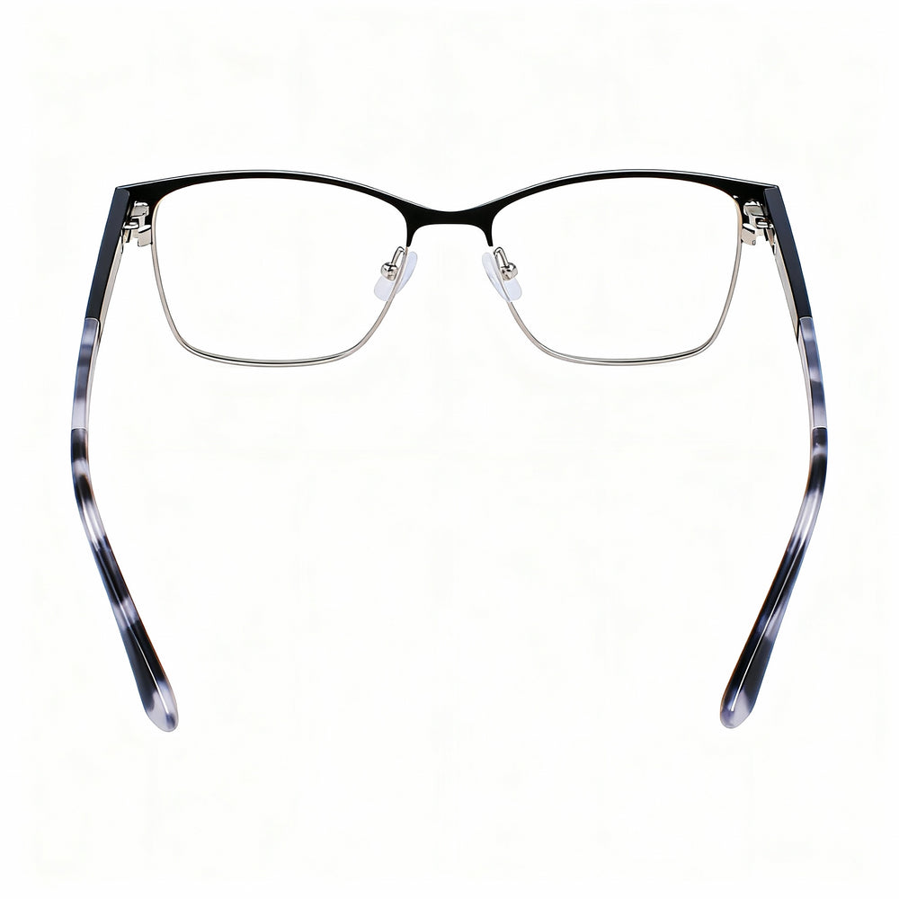 Gafas graduadas rectangulares Calvin Klein Ck23107 para mujer, de metal negro, con montura completa, talla 52-17-140