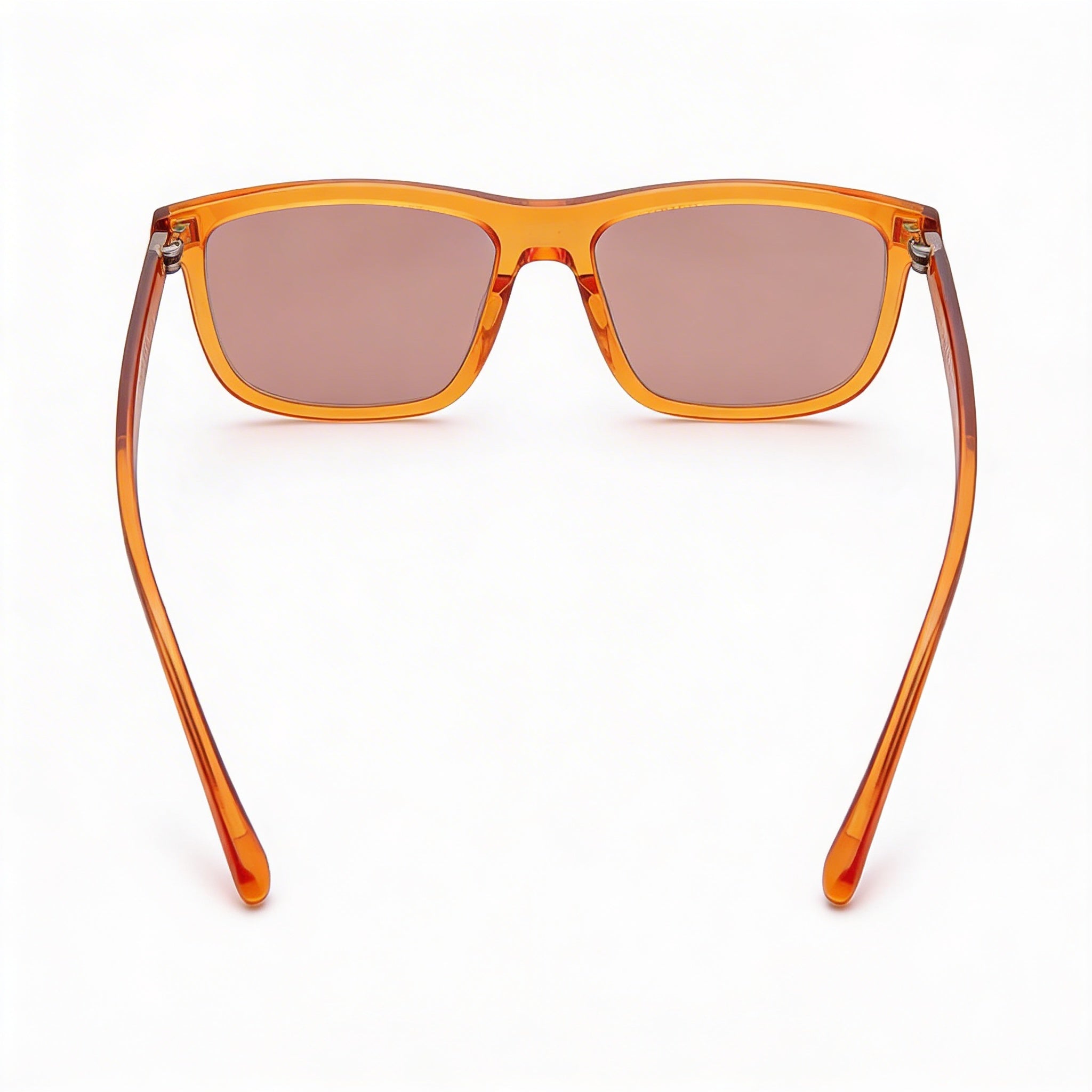 Gafas de sol casuales Yves Saint Laurent SL 501 para hombre, montura de acetato naranja-rojo anaranjado con lente de plástico de 56 mm, Photo 4
