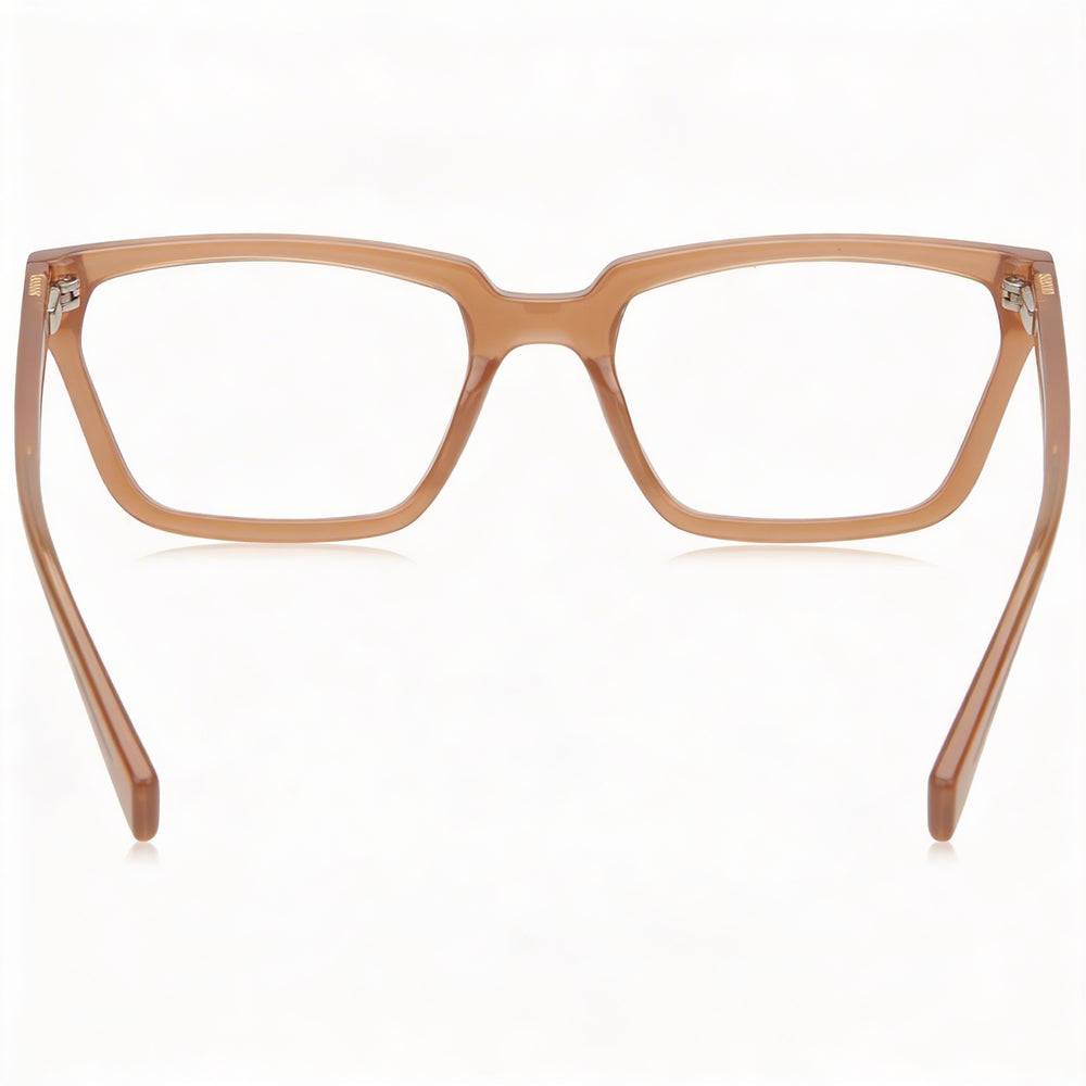 GUESS Modern Unisex INJECTED Shiny Beige Eyeglasses with Non- Lenses 54-19-145