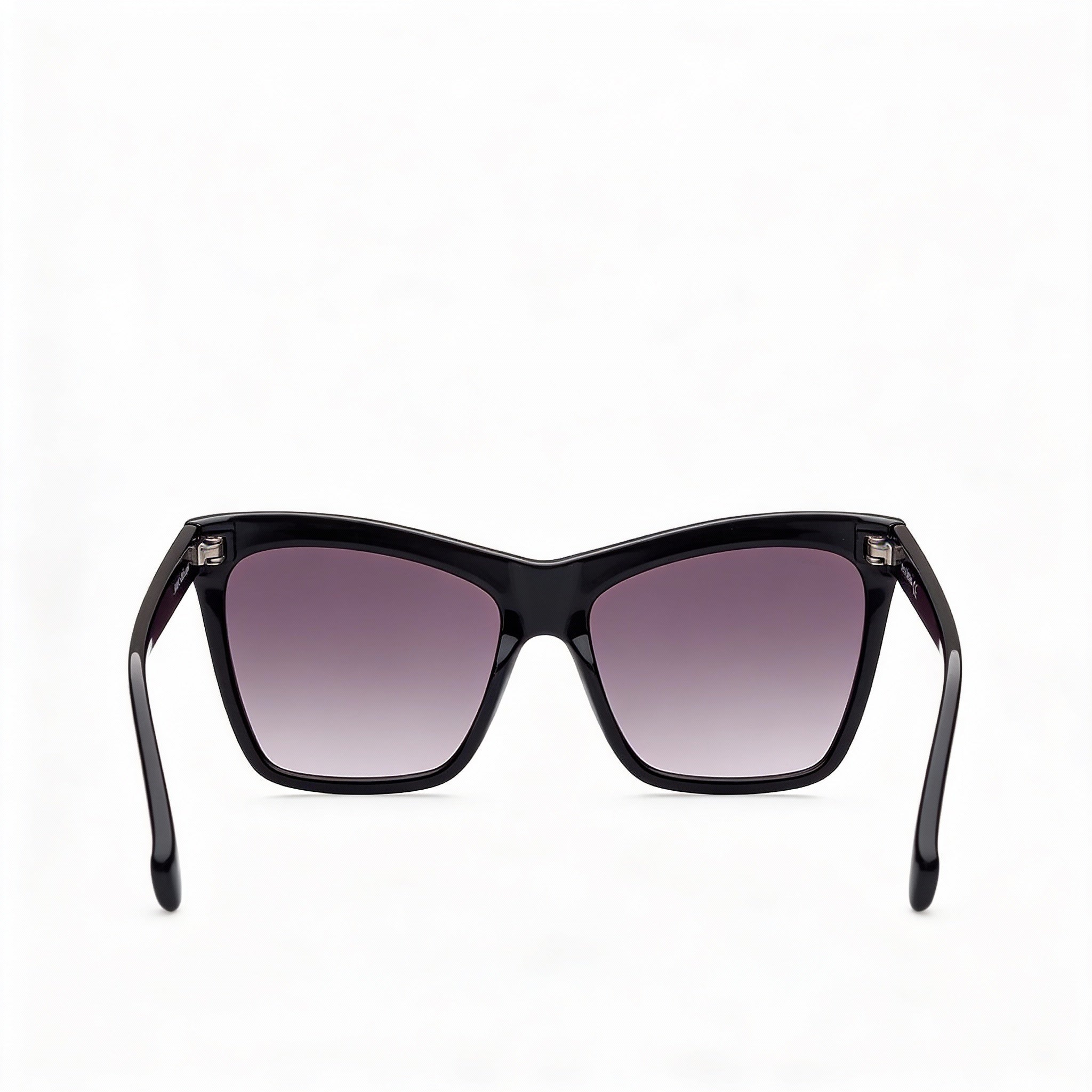 MaxMara Mm0008 Logo2 Unisex Plastic Sunglasses, UV Protected, Shiny Black/Pale Gold, Gradient Smoke Lens, 55mm, Photo 3