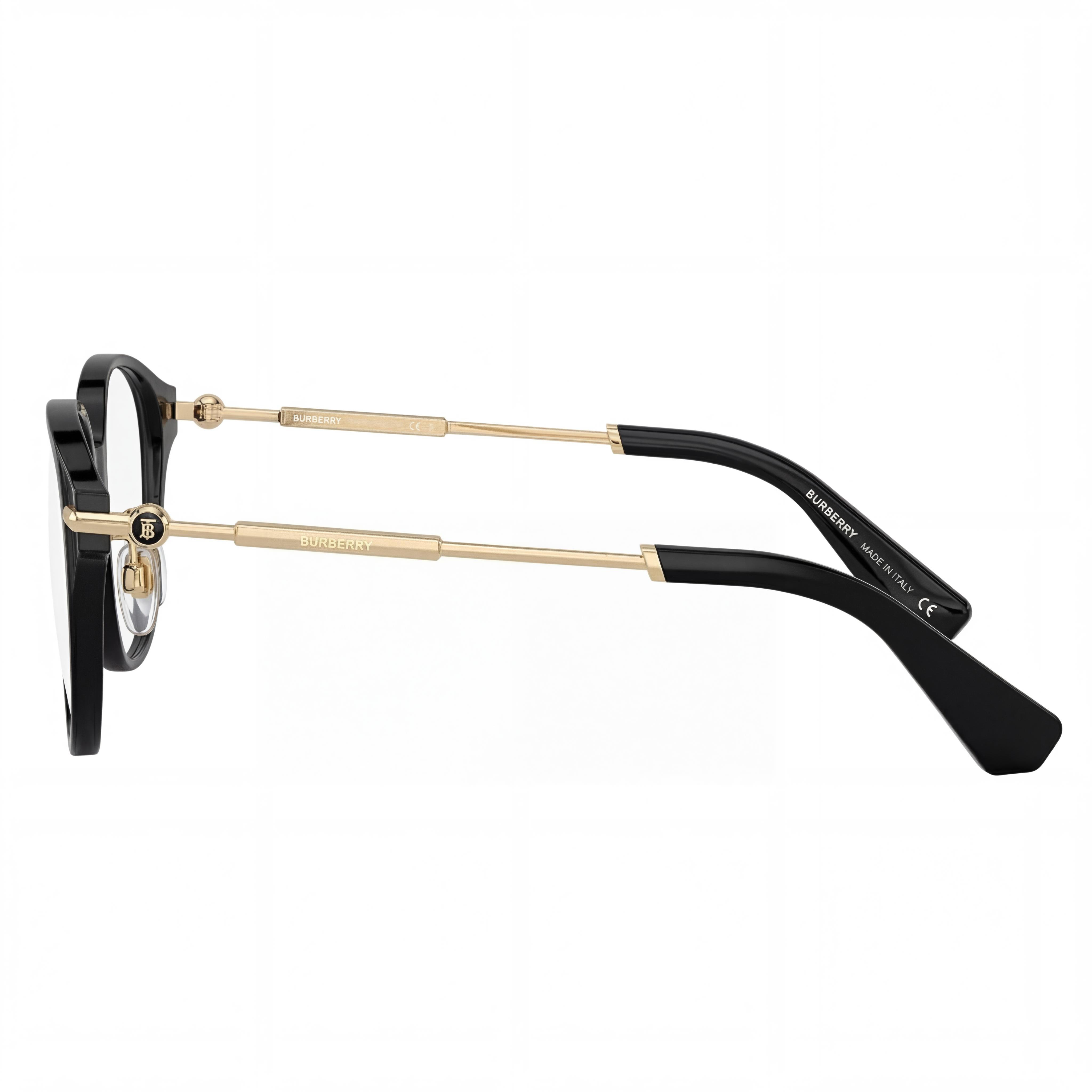 BURBERRY Be 2412d Gafas para Hombre con Montura Ligera de Acetato Negro y Lentes Transparentes, Ancho de Lente 52mm, Photo 2