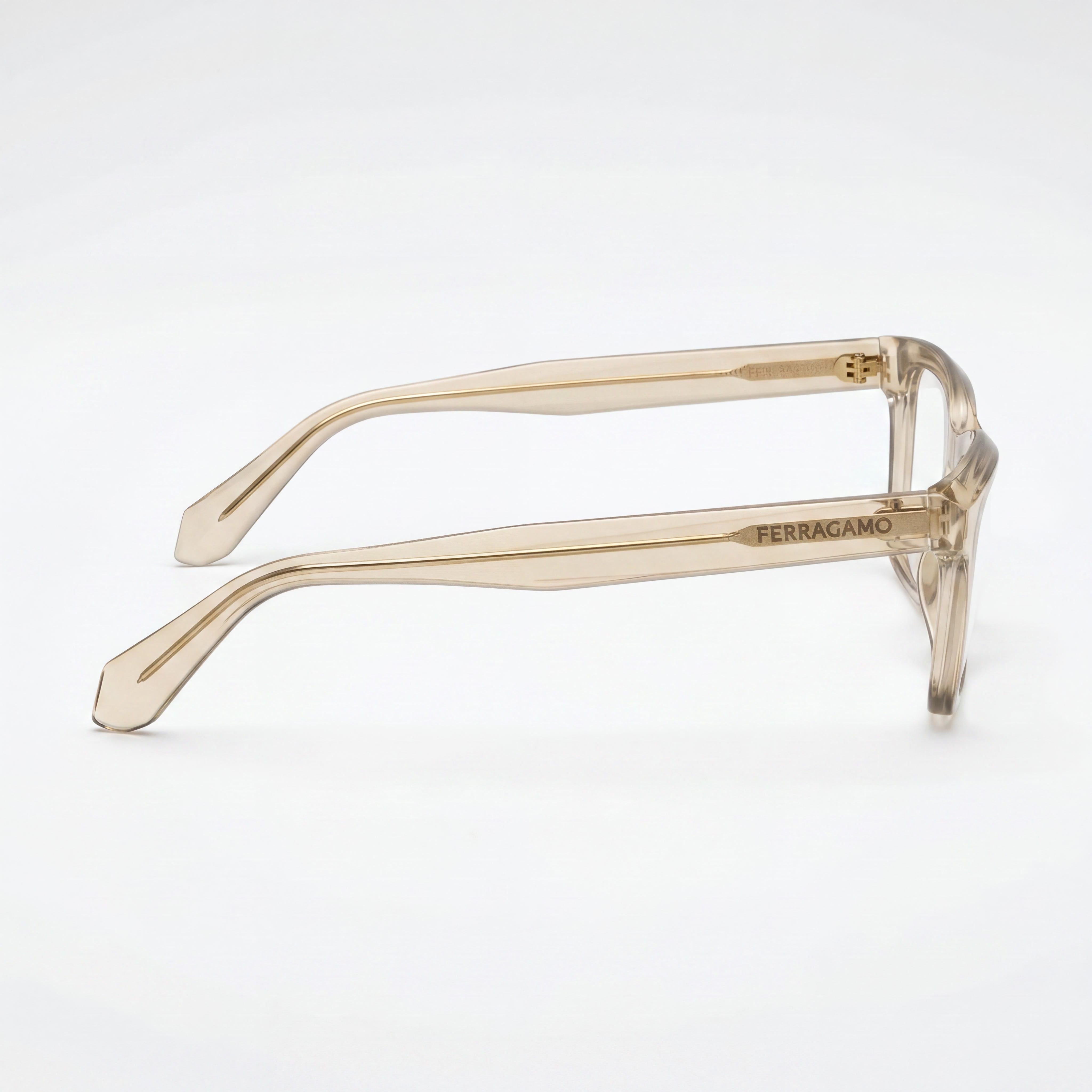 Gafas de vista unisex Salvatore Ferragamo SF2986 con montura de acetato en beige transparente, talla 53, Photo 2