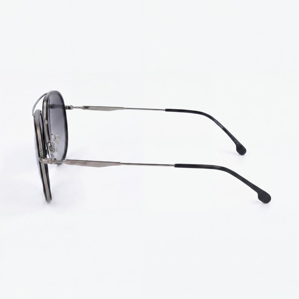 Gafas de sol Carrera 295/S Classic unisex de acero inoxidable con protección UV, armazón gris y negro degradado, lentes gris oscuro degradado 58 mm