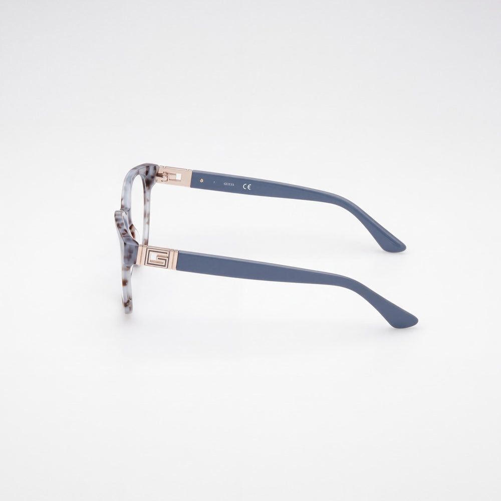 GUESS 2909 Women's Casual Blue Acetate Optical Frames with Demo Lenses, Size 53-17-140mm