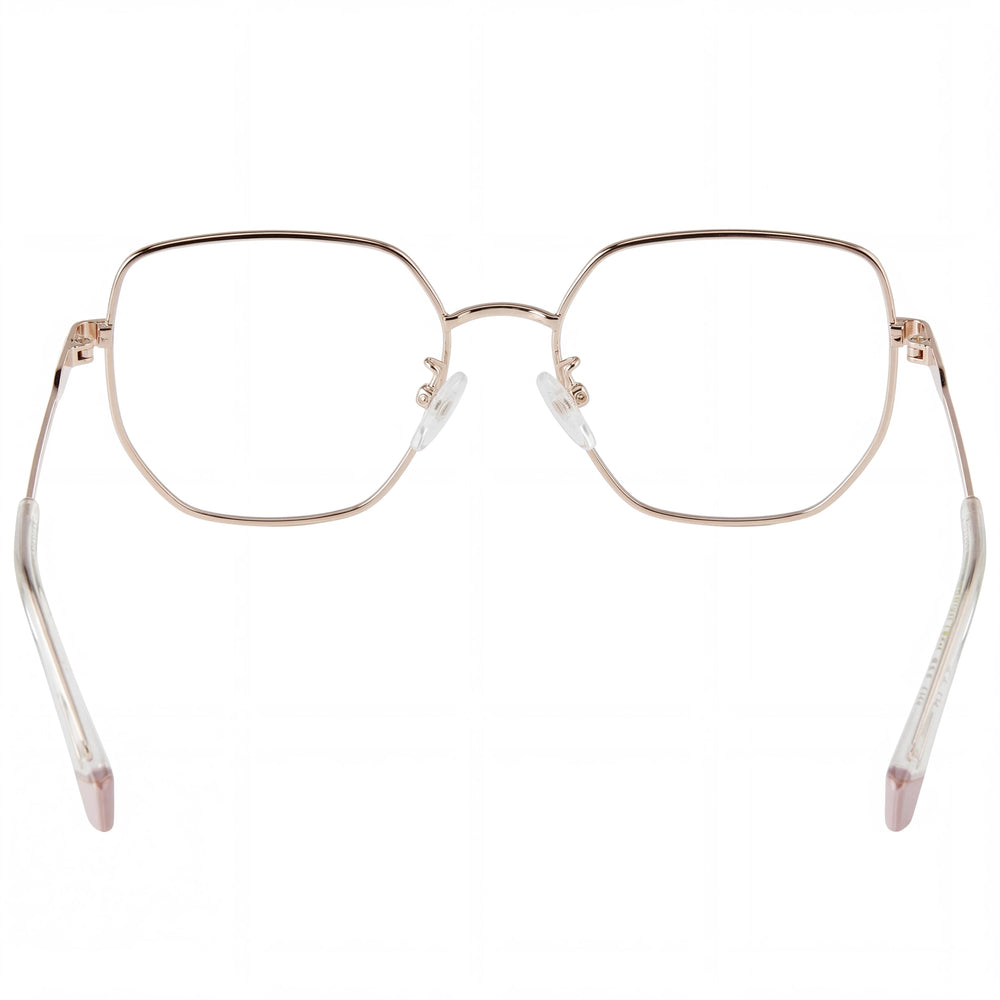 Polaroid Modern Women's Stainless Steel Frame Gold Copper UV Protection Sunglasses 53mm Lens