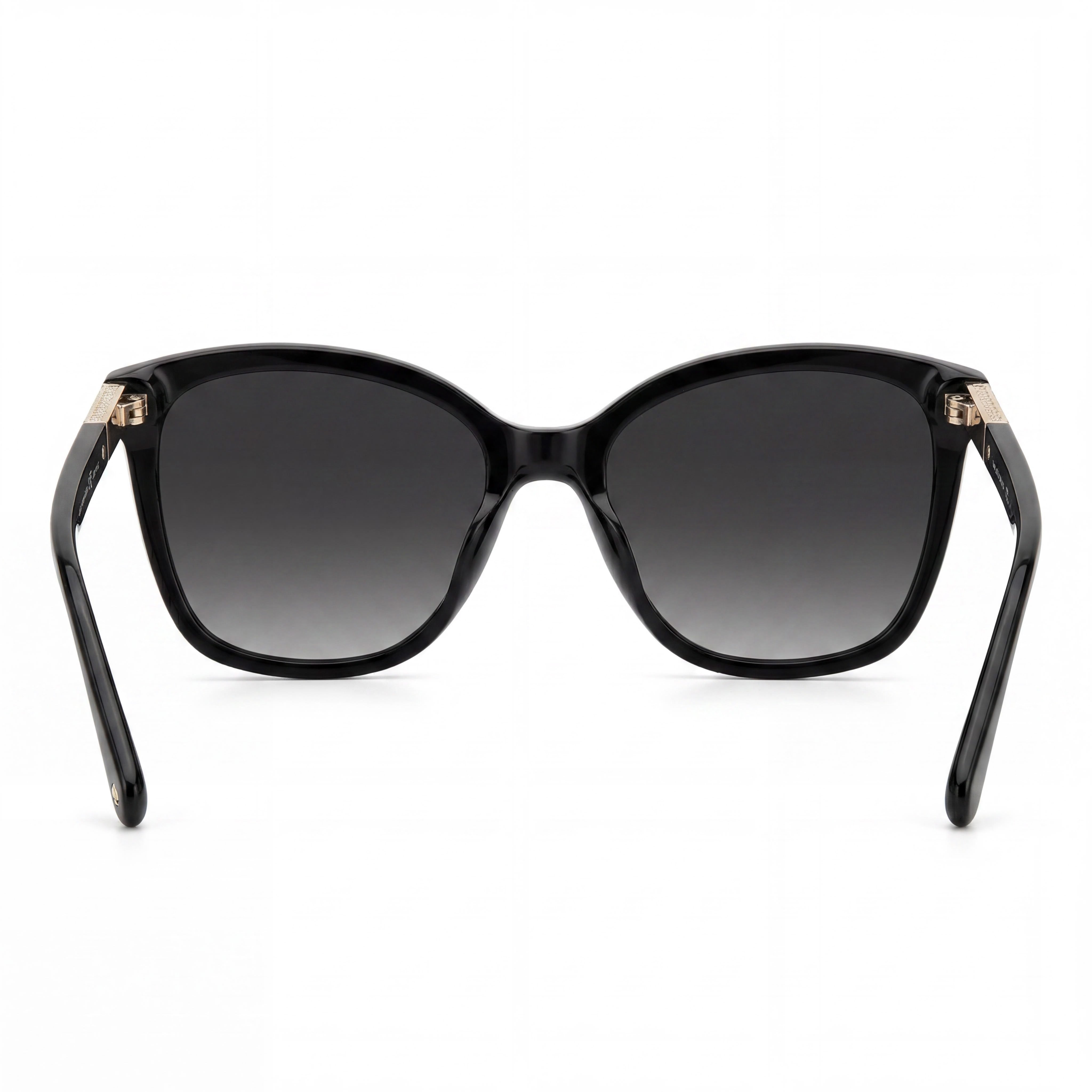 kate spade new york Reena/S Women's Acetate Frame Black 53mm Grey Shaded 100% UV Protection Sunglasses, Photo 4