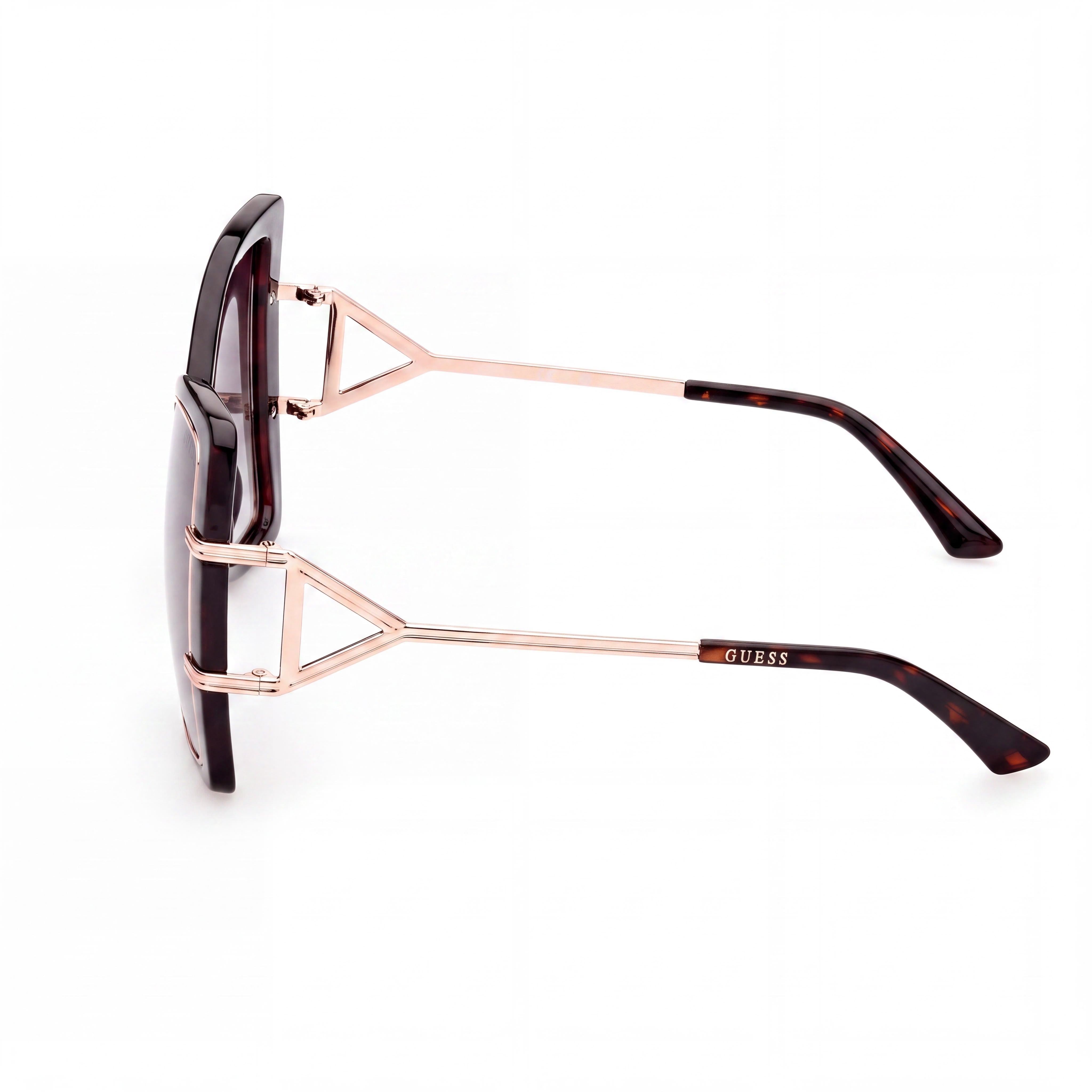 GUESS Female UV Protective Sunglasses Dark Havana Injected Frame Gradient Green Lens 58mm, Photo 3