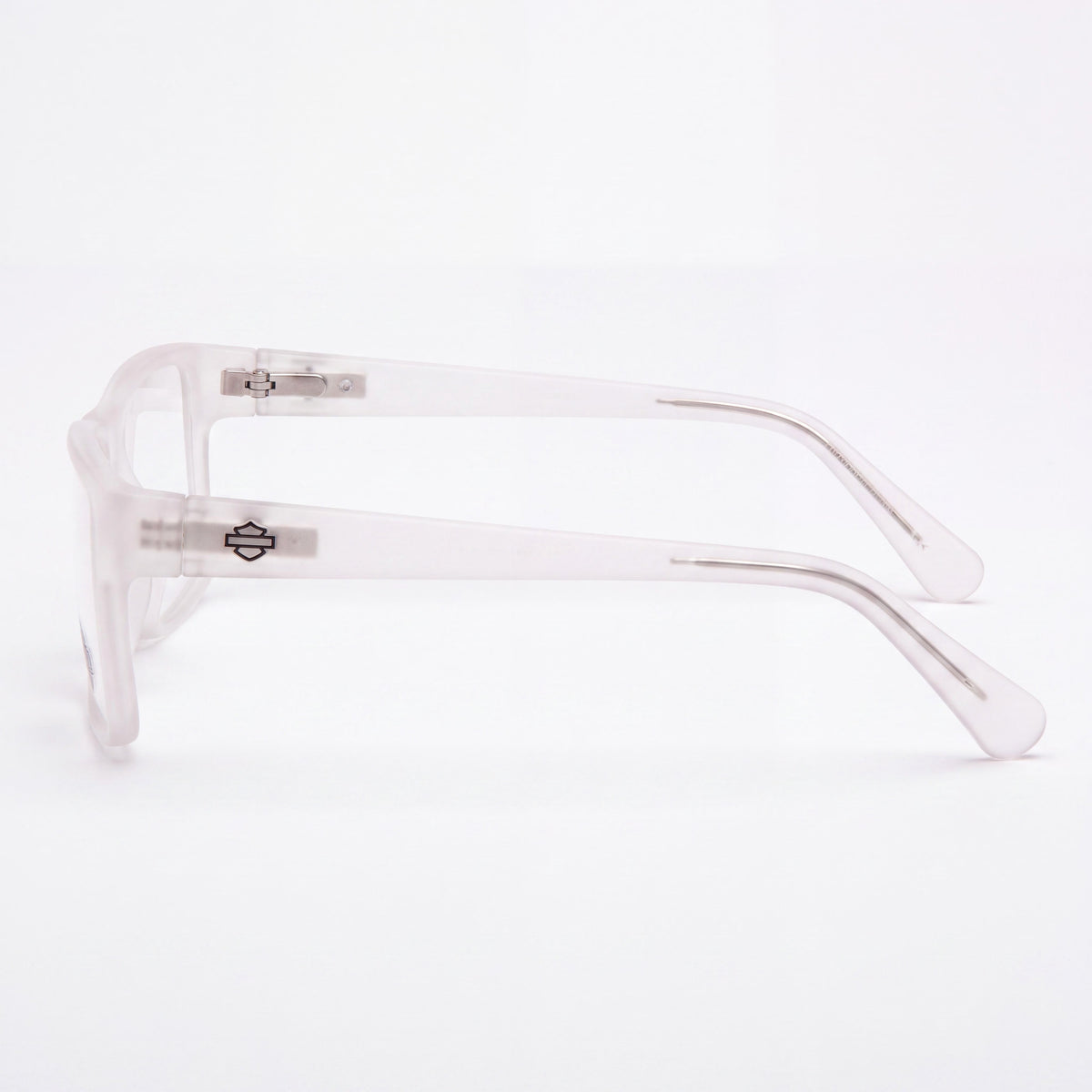Gafas Harley-Davidson HD0982 de hombre de plástico con montura completa rectangular, color negro cristal, lentes de demostración transparentes, aptas para prescripción médica 55-15-145mm, Photo 3